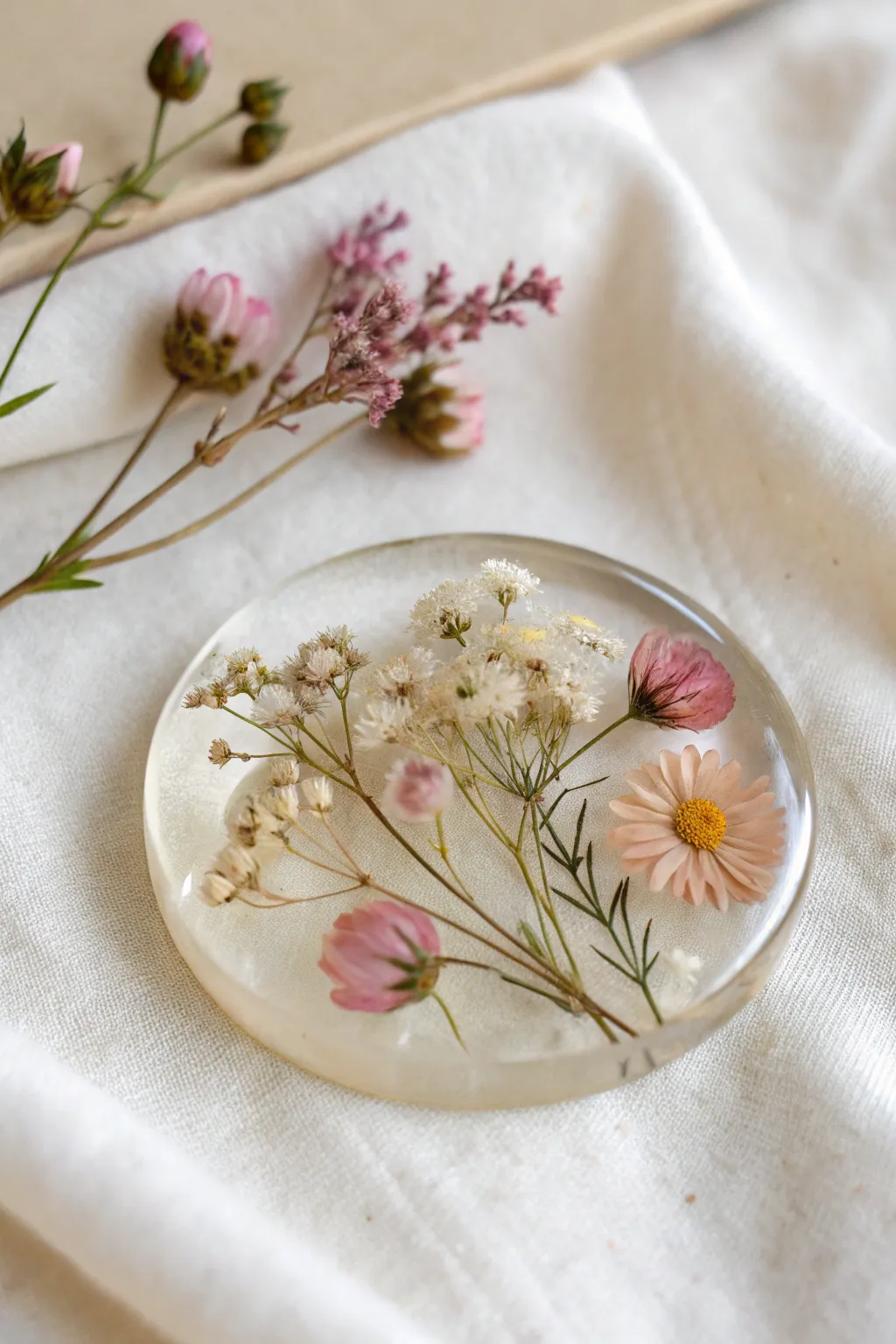 Craft your own beauty: DIY dried flower magnets that charm with simplicity and elegance.