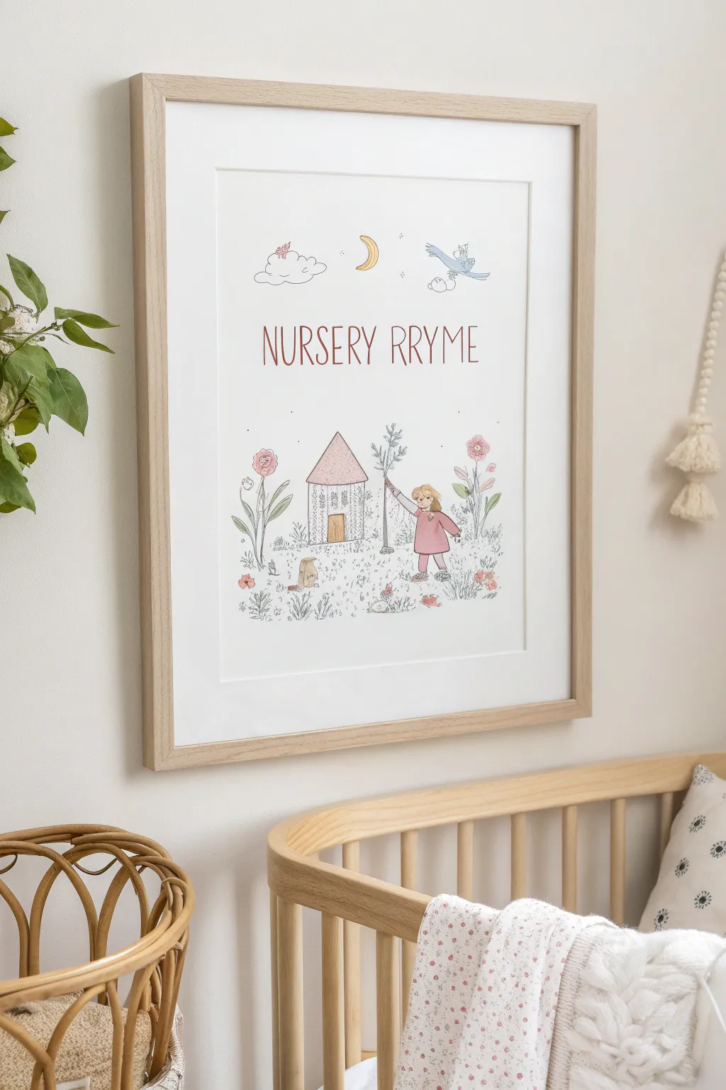 Add a touch of storytelling charm to your nursery with these elegant nursery rhyme prints.
