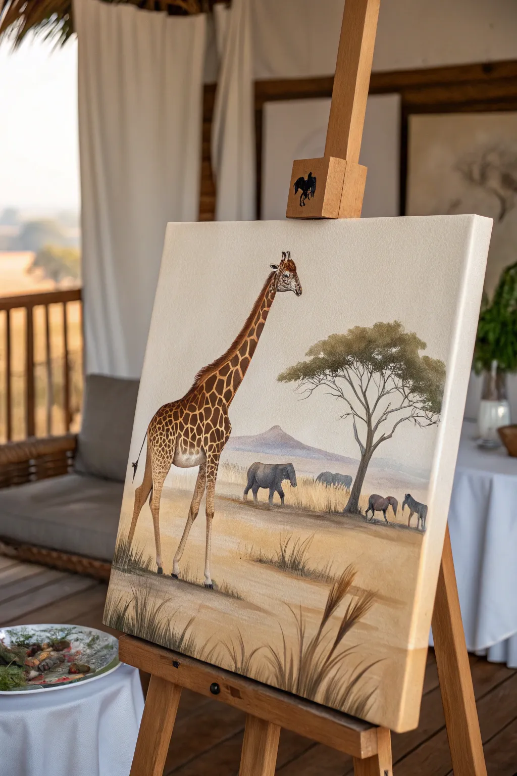 Bring the wild home with a minimalist safari masterpiece—perfect for a chic baby shower touch.