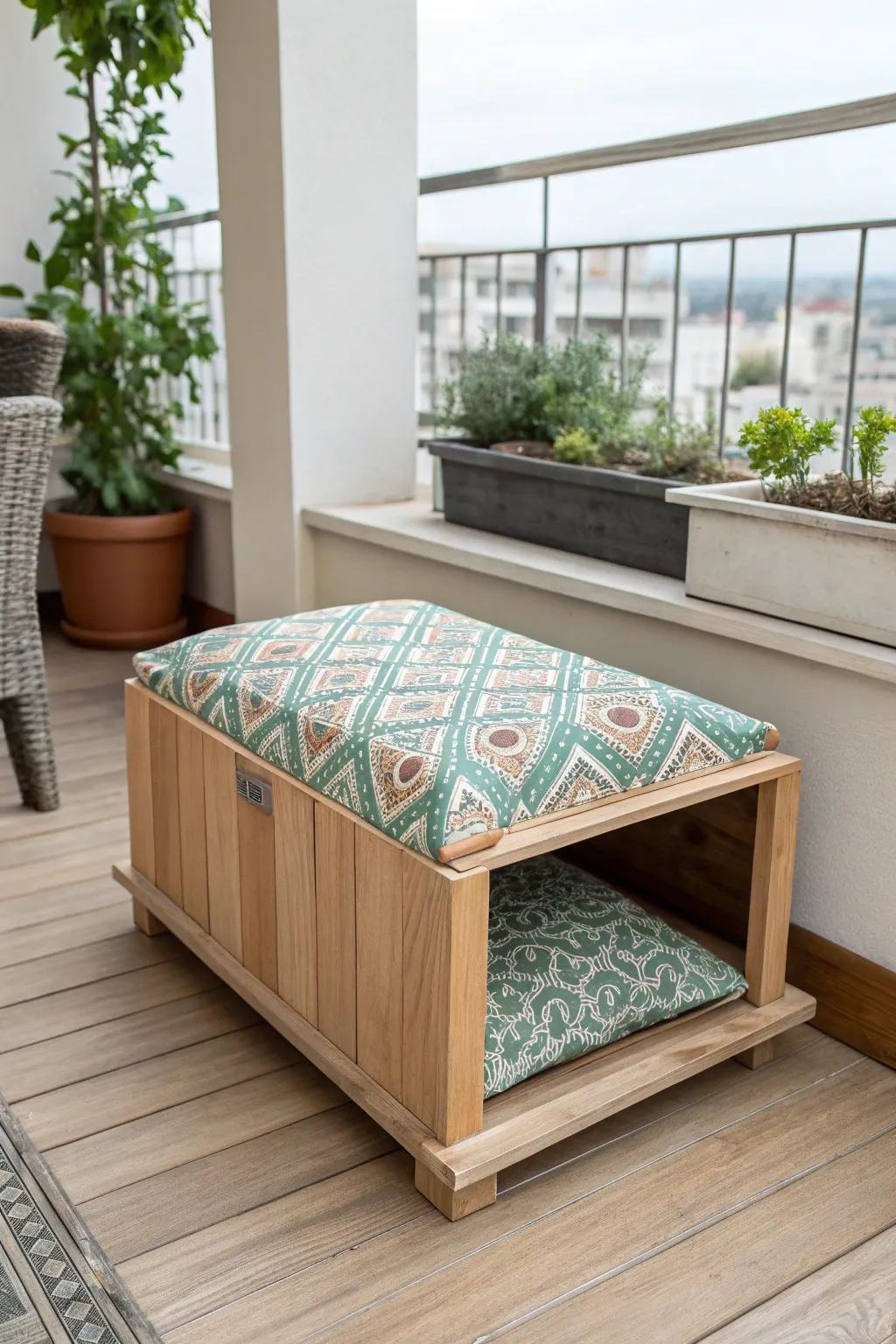 Elevate your balcony with a chic, customizable dog potty cover that seamlessly blends style and function.