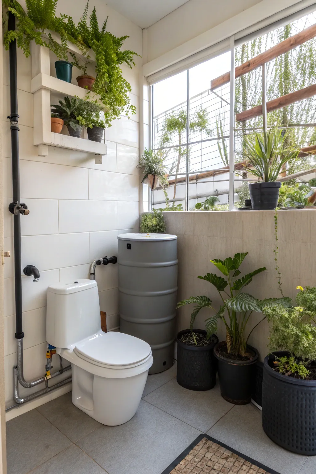 Sustainable design with eco-friendly fixtures.