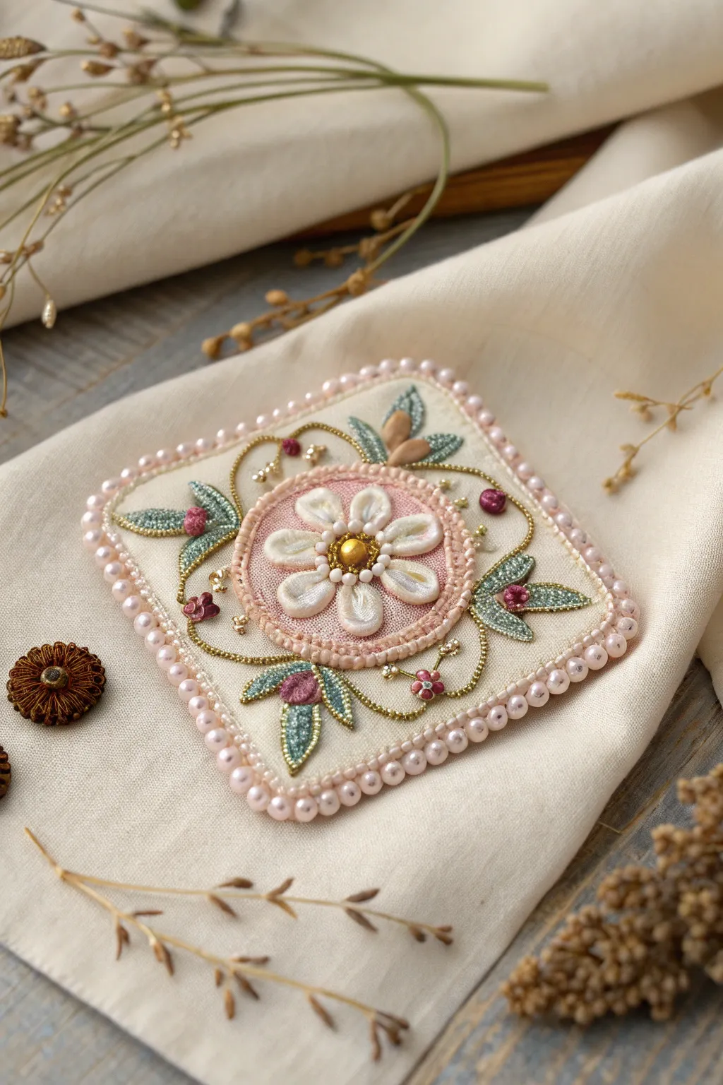 Add a touch of whimsy and personal style with bespoke bead-embroidered patches.