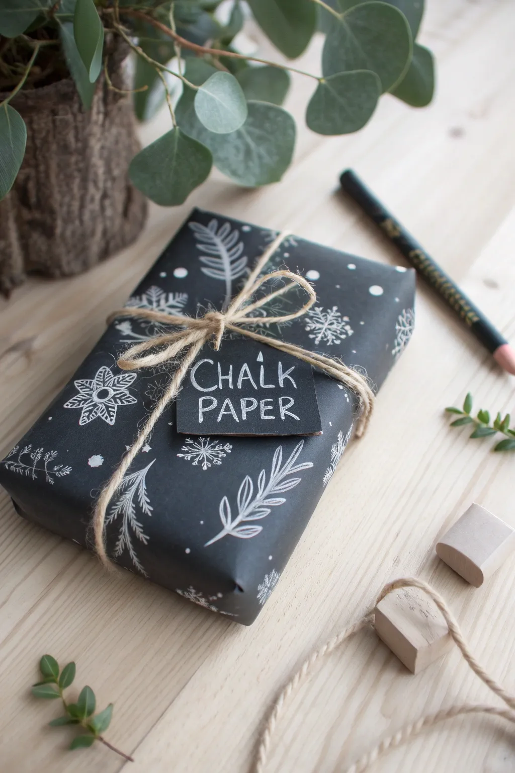 Embrace creativity this Christmas with interactive chalkboard-wrapped gifts!