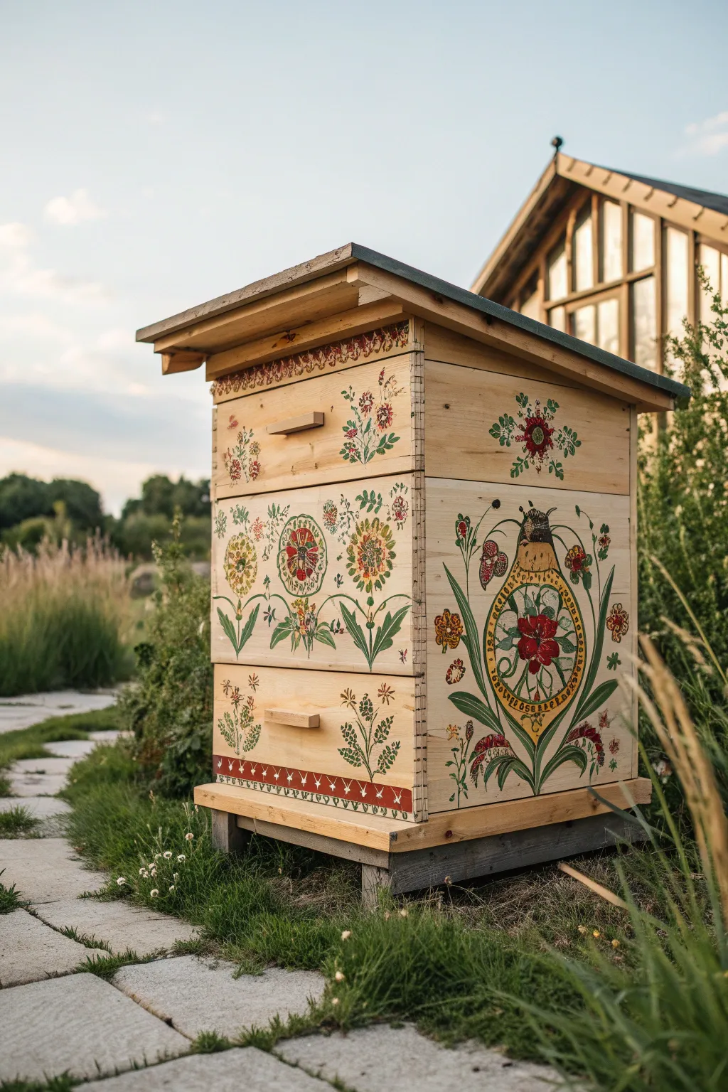 Discover the world through artful beehive designs – where cultural motifs meet Scandinavian serenity.