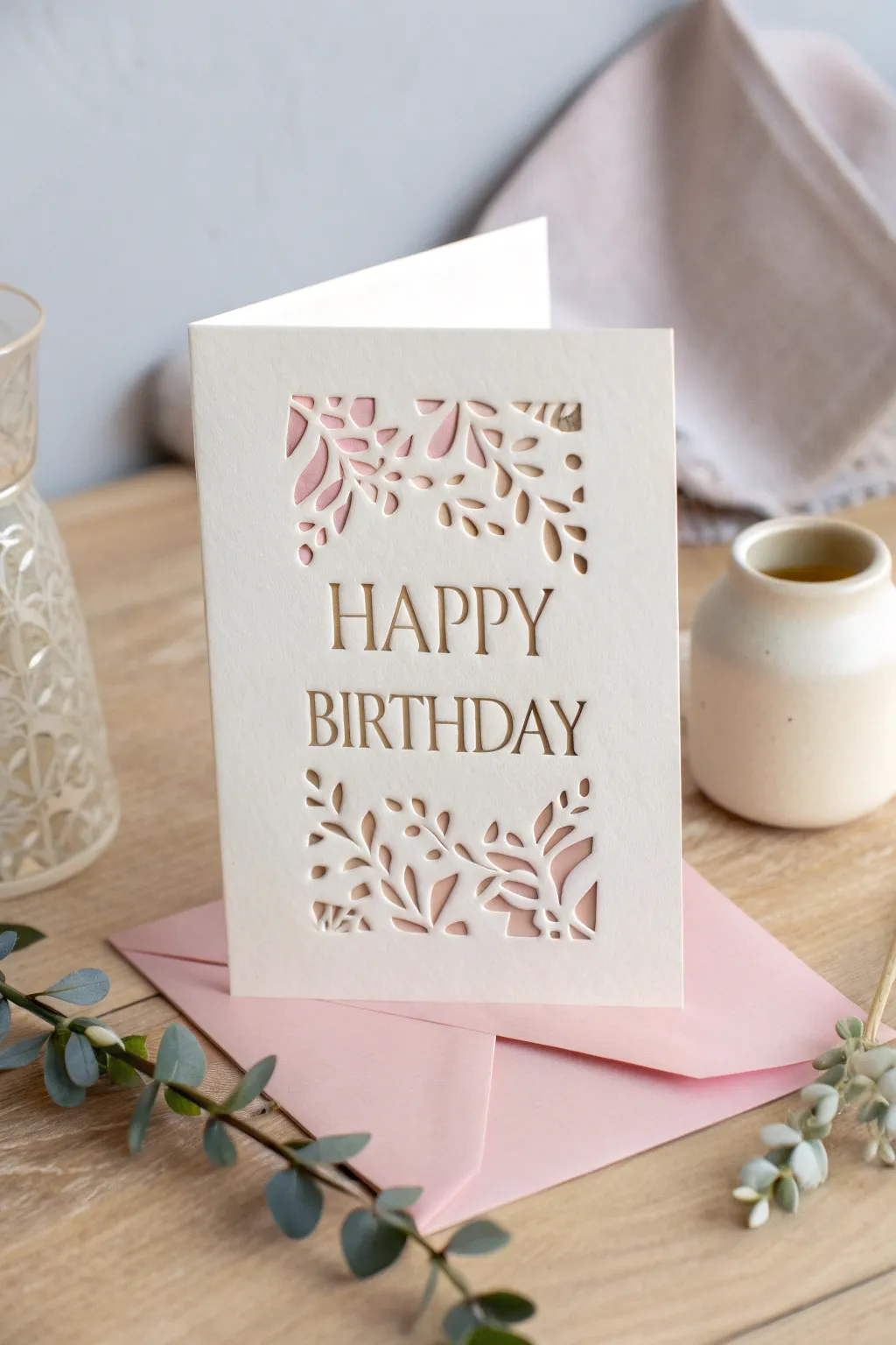 Craft a heartfelt birthday message with minimalist charm and a touch of Boho elegance. ✂️🎂