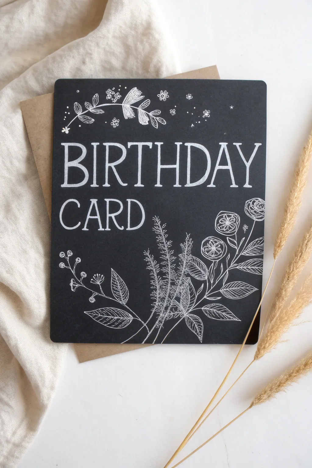 Celebrate your sister with a touch of vintage charm and modern elegance. 🌿 #ChalkboardStyle #MinimalistBeauty