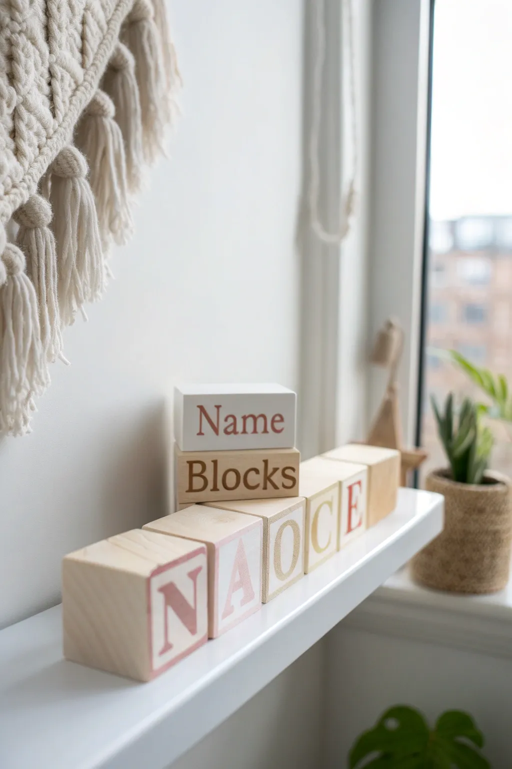 Add a personal touch to your space with these stunning handcrafted name blocks. Perfect for gifting or home decor!
