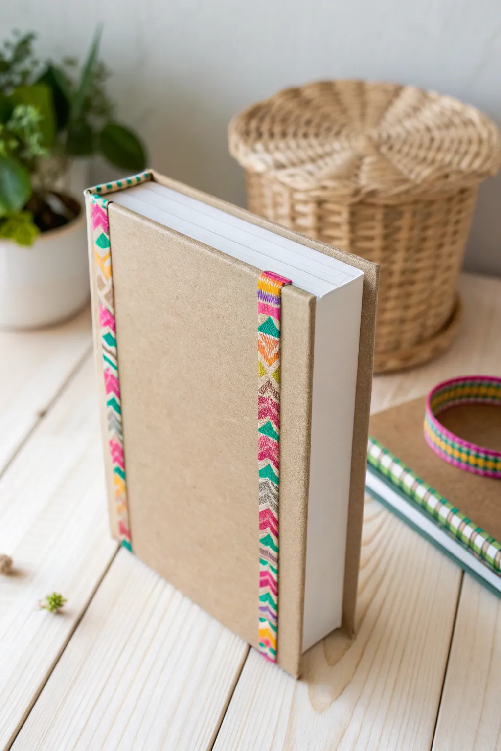 Transform your book wraps with a splash of color using washi tape—simple, elegant, and effortlessly chic!