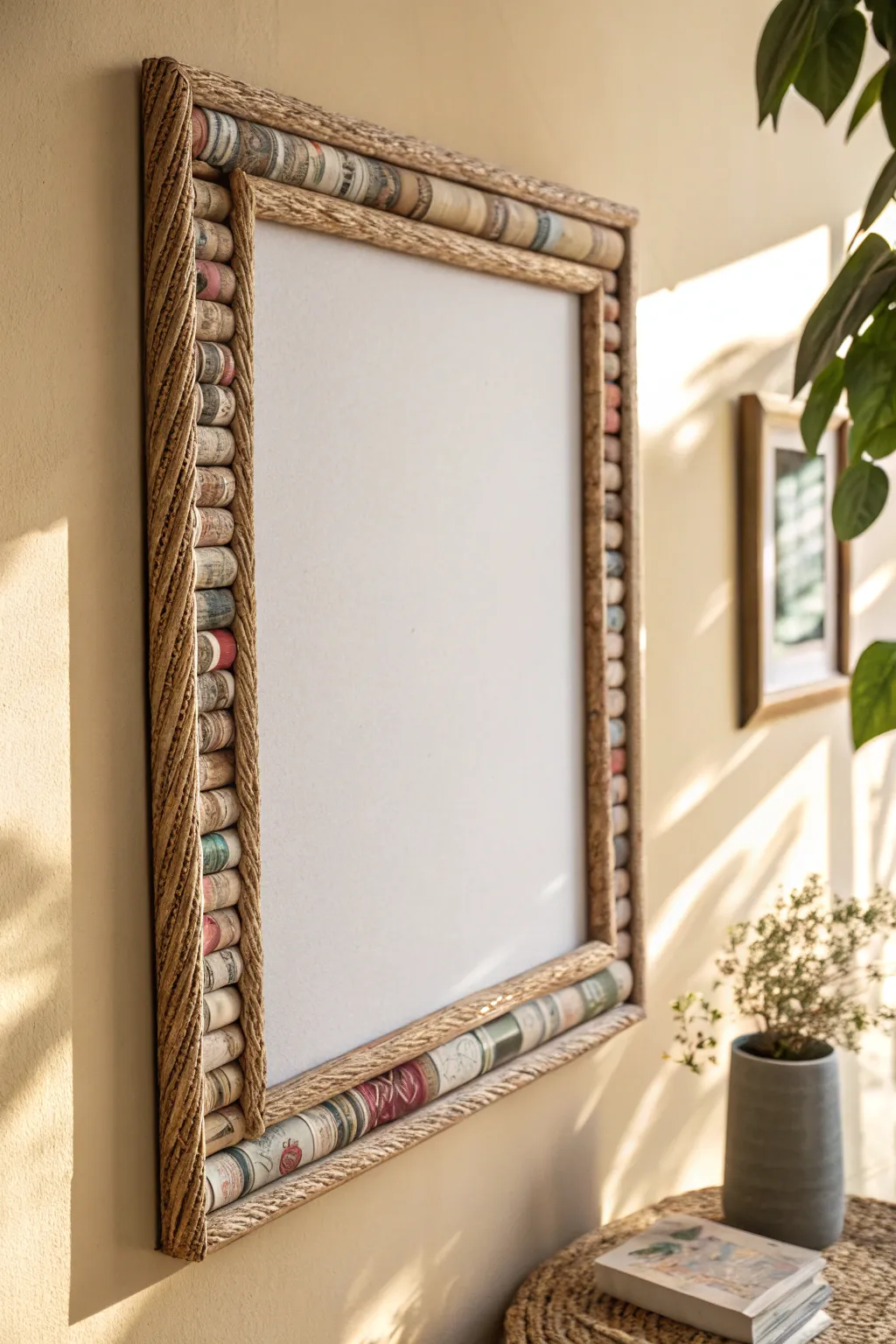 Transform your bulletin board with eco-friendly flair using recycled magazine borders. Embrace simplicity and creativity!