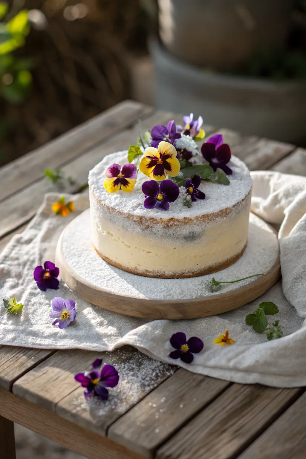 Elevate your cake with a touch of nature—edible flowers make for a stunning finish!