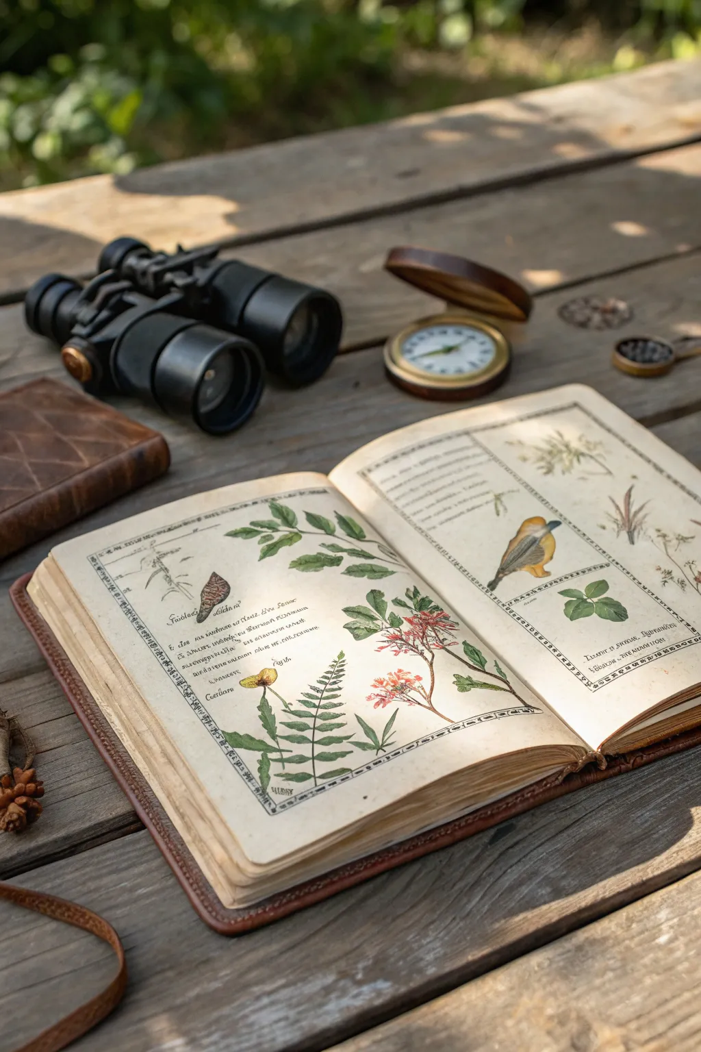Embark on a wilderness adventure with a trusty nature guidebook at your side.