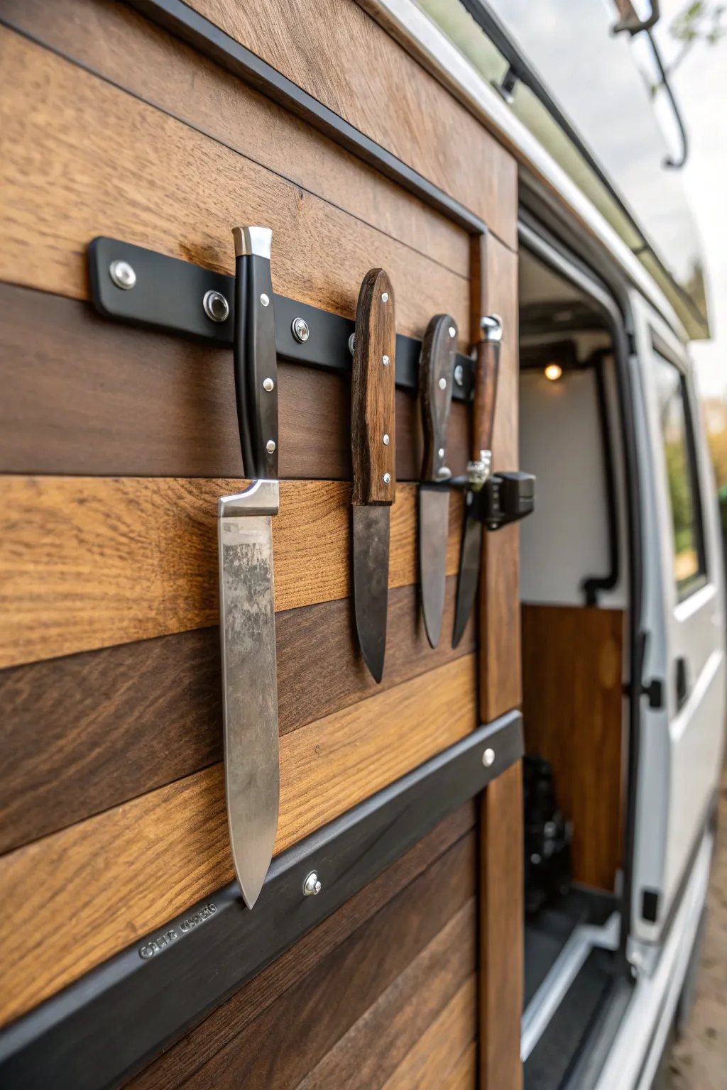 Effortless organization: Keep your essentials within arm's reach with a sleek magnetic strip.