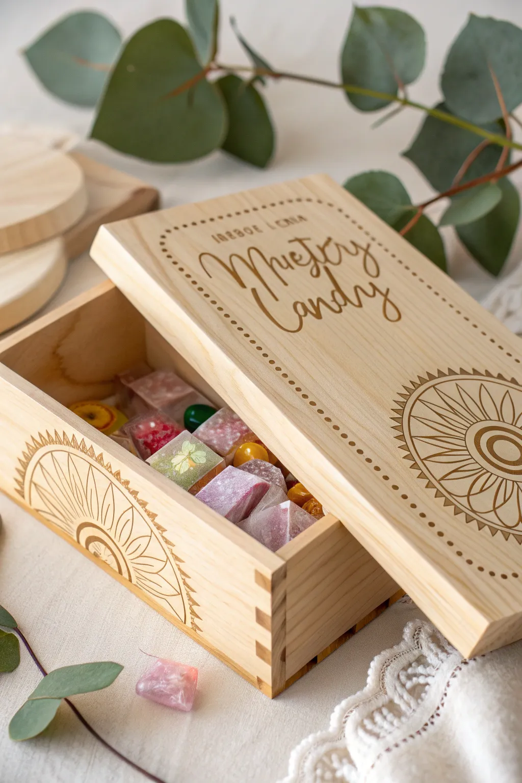 Unwrap the surprise! This mystery candy box is a delightful treat for your favorite teacher.