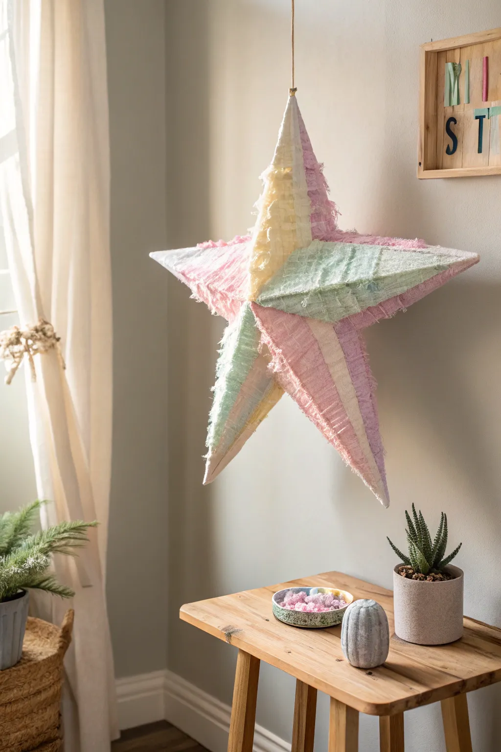 Elevate your celebration with a stunning handcrafted cardboard pinata. Simple beauty meets creative flair!