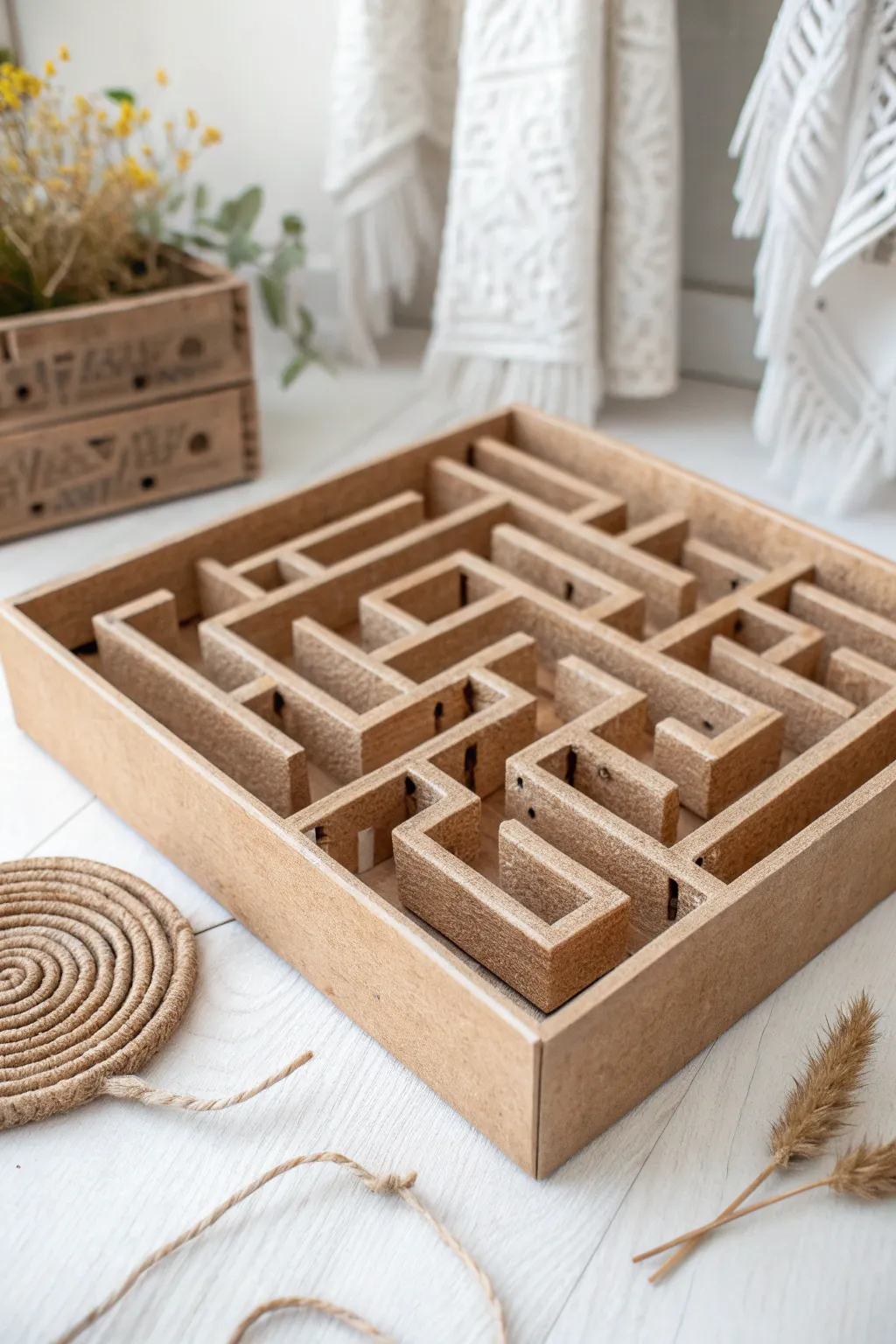 Engage your mind with this modular cardboard marble maze—where creativity meets craftsmanship!