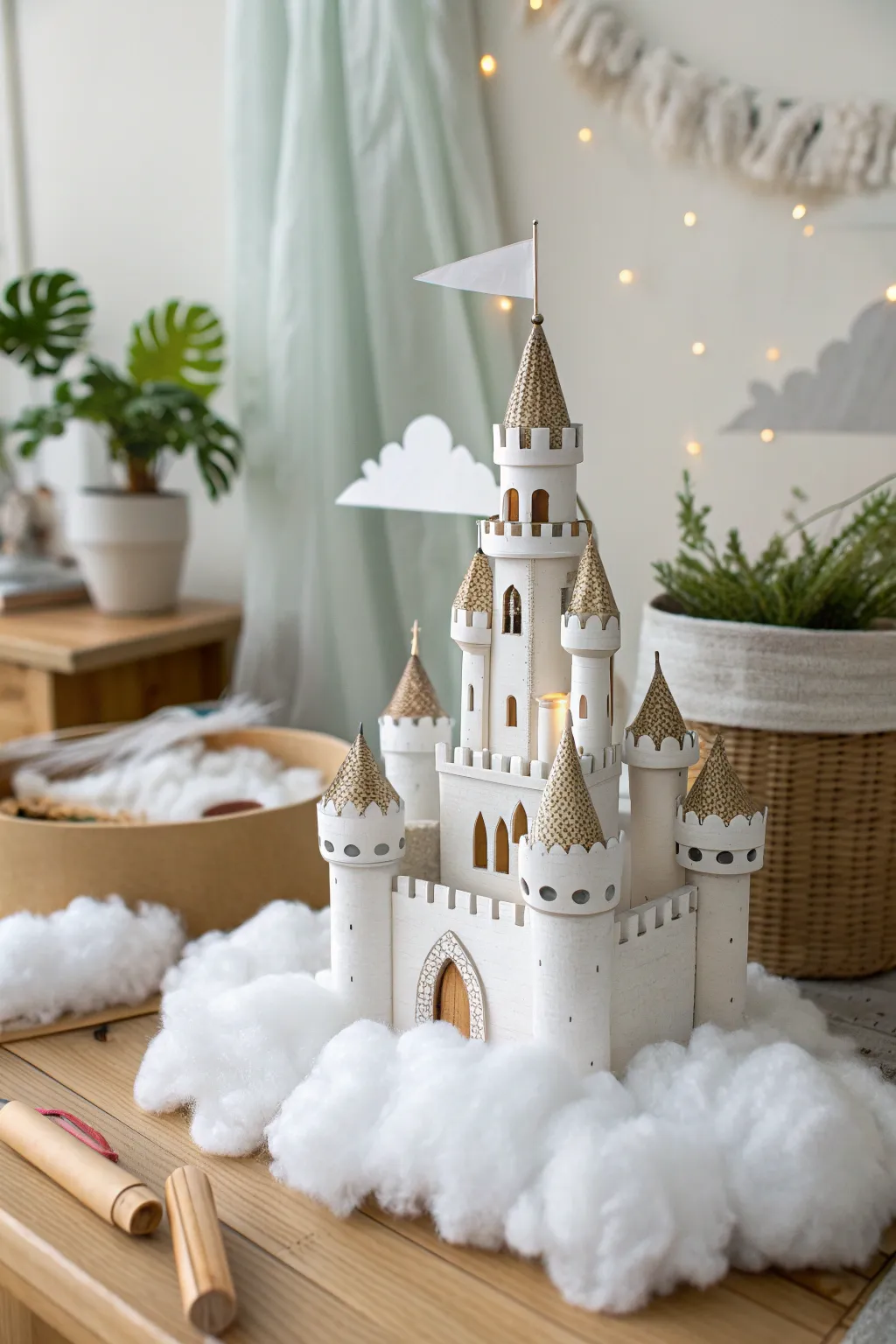 Build a fairy tale in the sky with this charming cloudy castle craft!