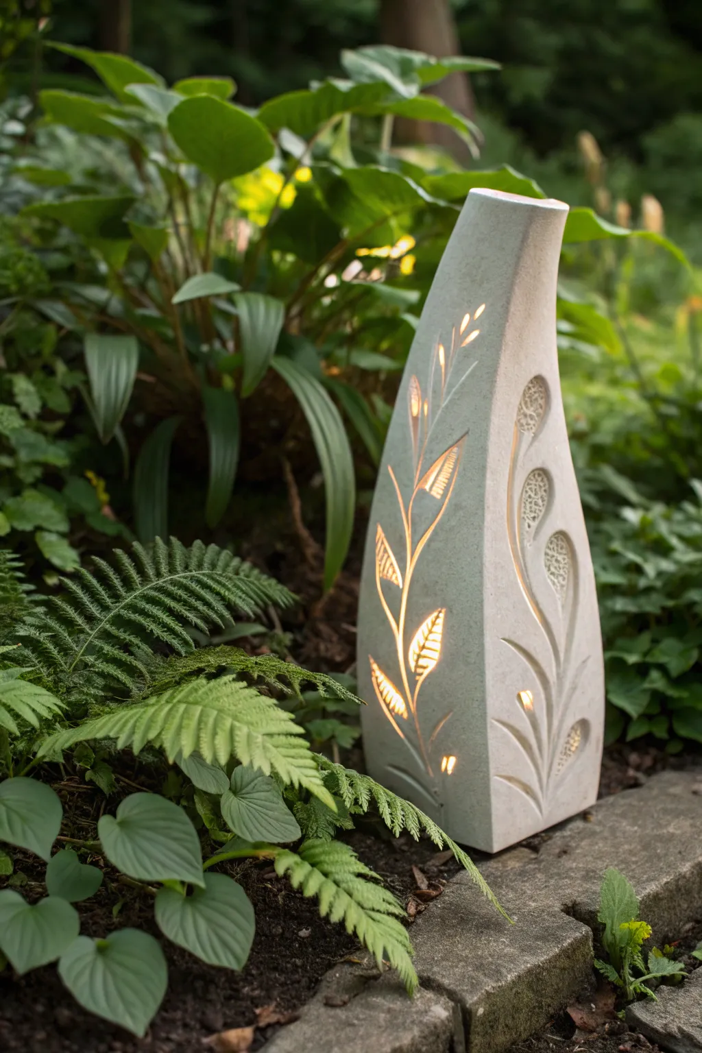 Illuminate your garden with the subtle elegance of glow-in-the-dark ceramic markers.