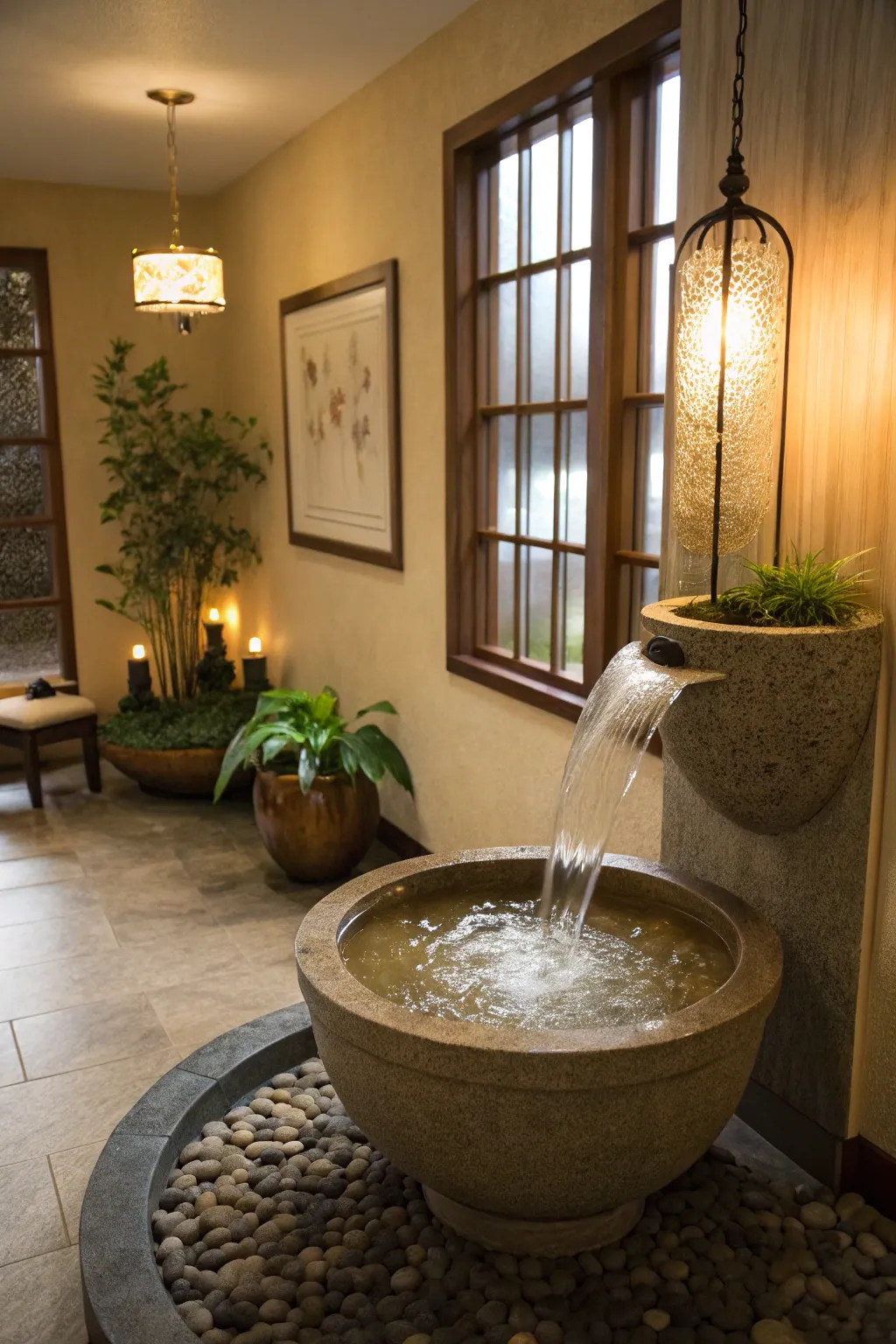 Enhance your space with the soothing sound of water.
