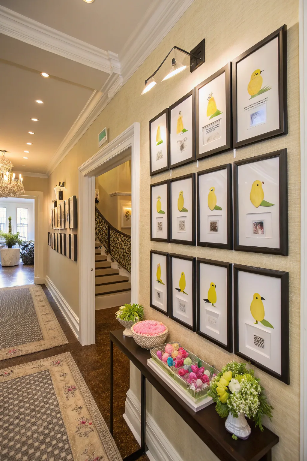 An art gallery of Peeps showcasing creativity.