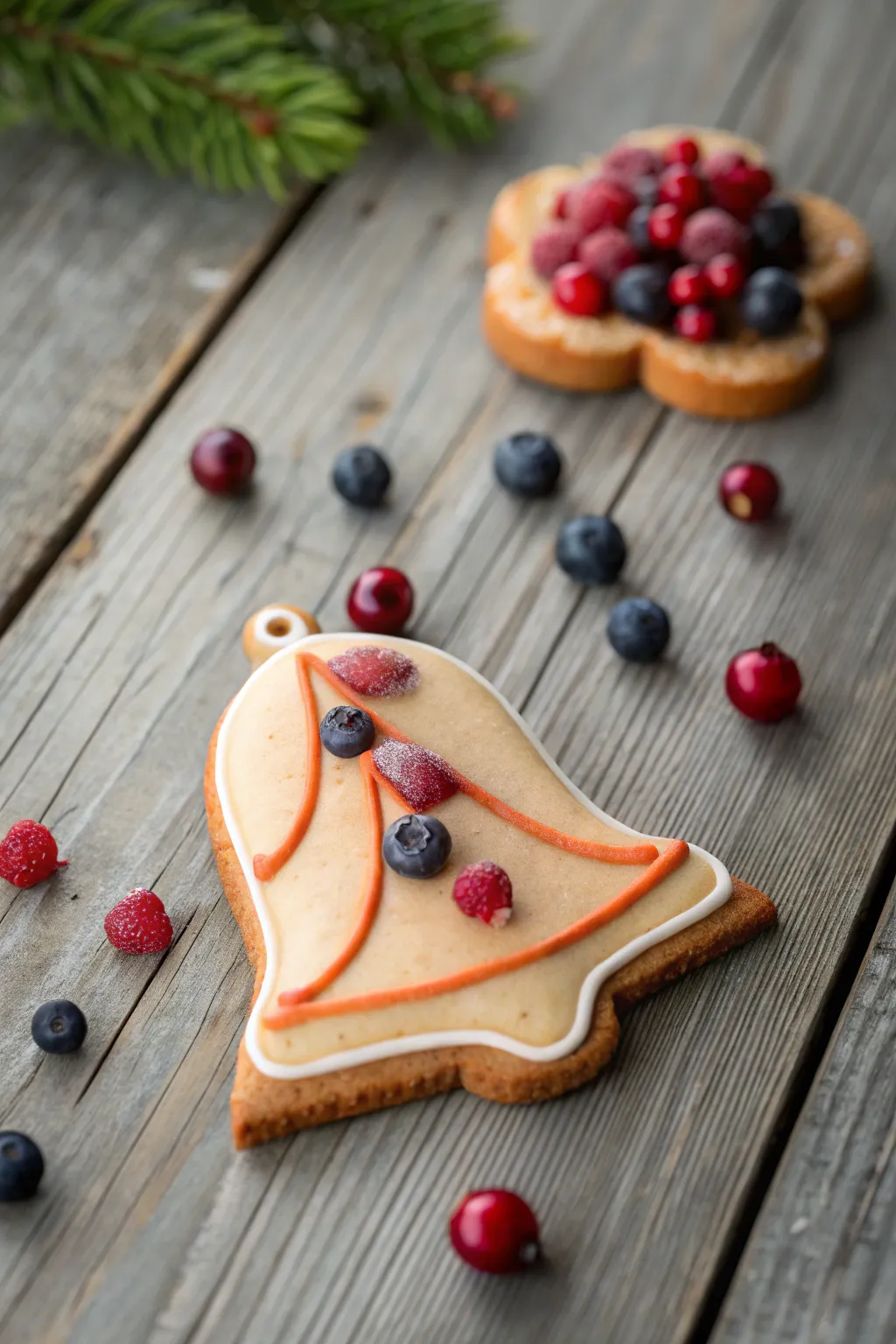 Berry Delicious Bells: A festive fusion of fruity flavors and minimalist elegance.