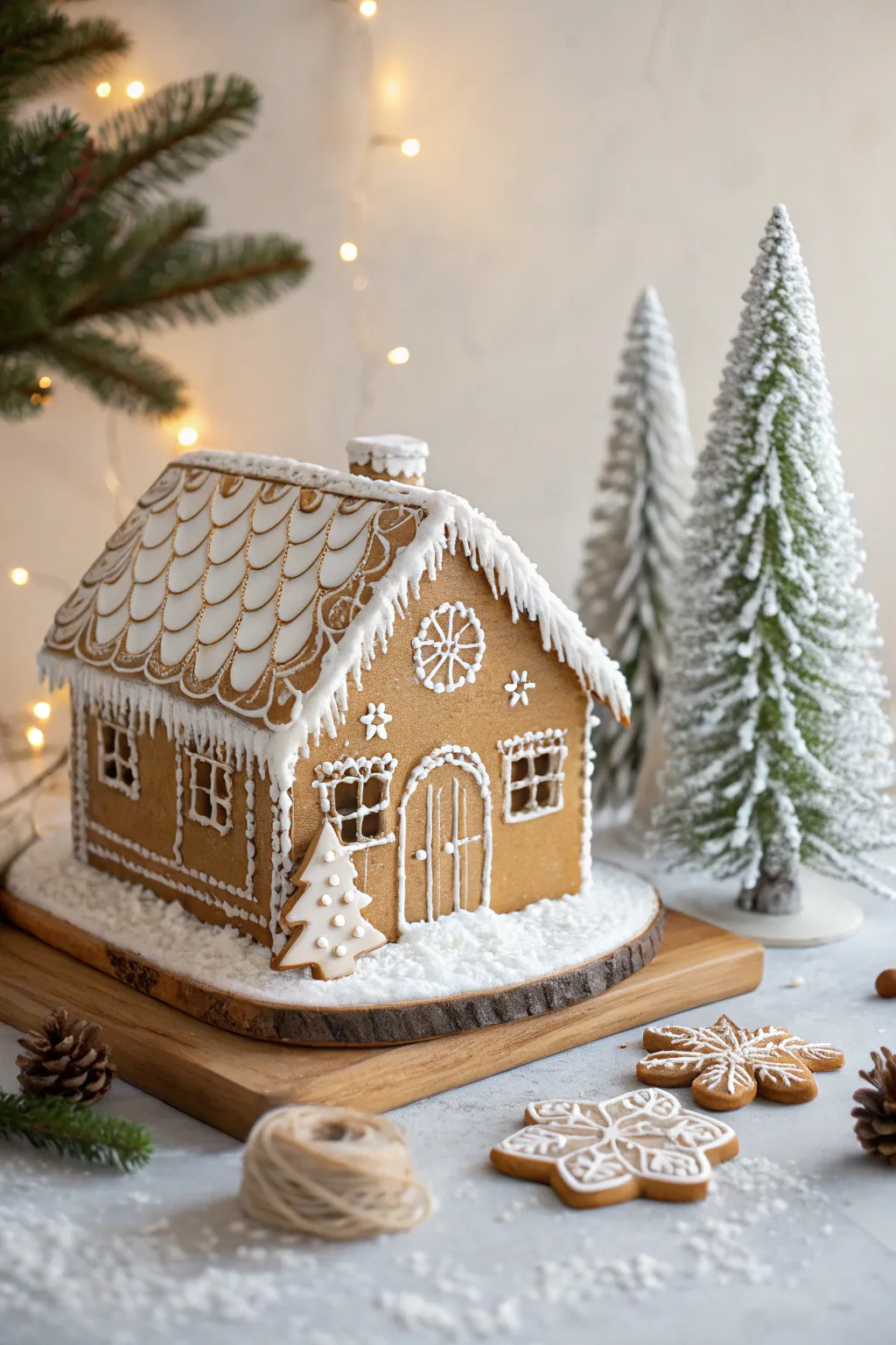 Capture the essence of a cozy holiday season with this enchanting gingerbread house diorama, where simplicity meets festive charm.