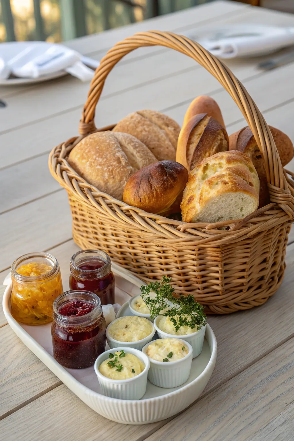 Bring the warmth of a bakery into your home with an artisan bread and spread basket. Perfect for a cozy, thoughtful gift this Christmas.