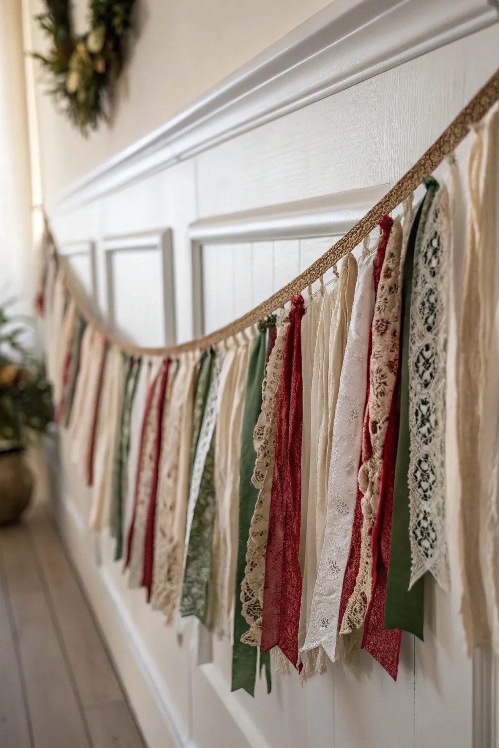 Elevate your holiday decor with a charming DIY fabric garland—where minimalist design meets bohemian flair.