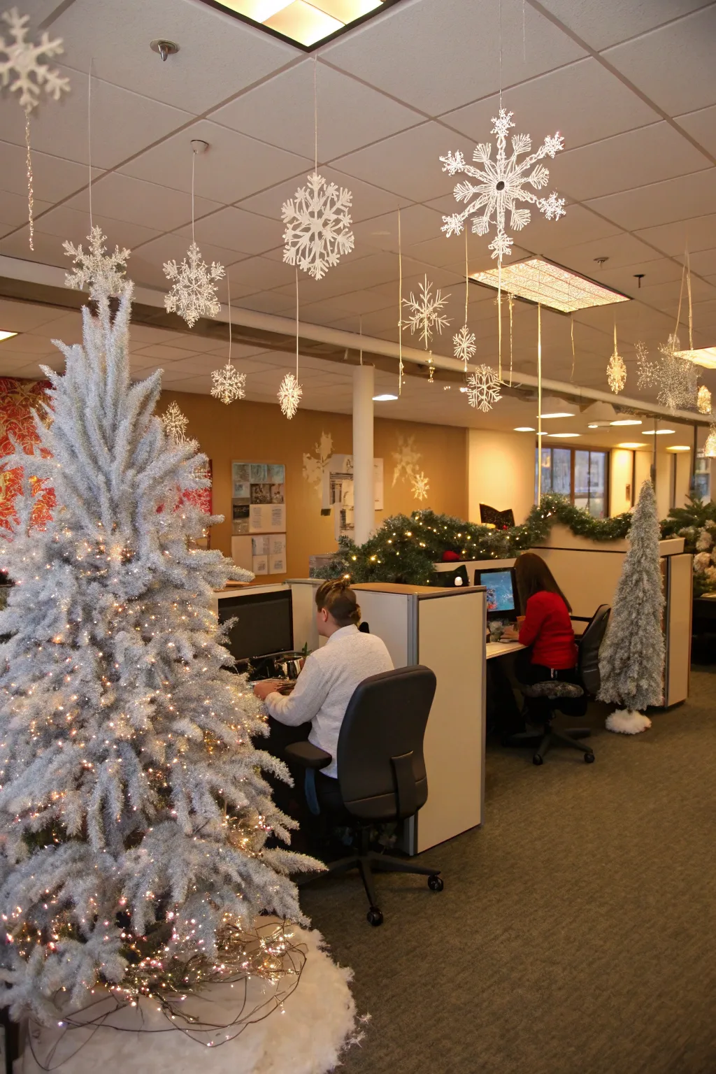 Embrace the season with winter-themed decorations.