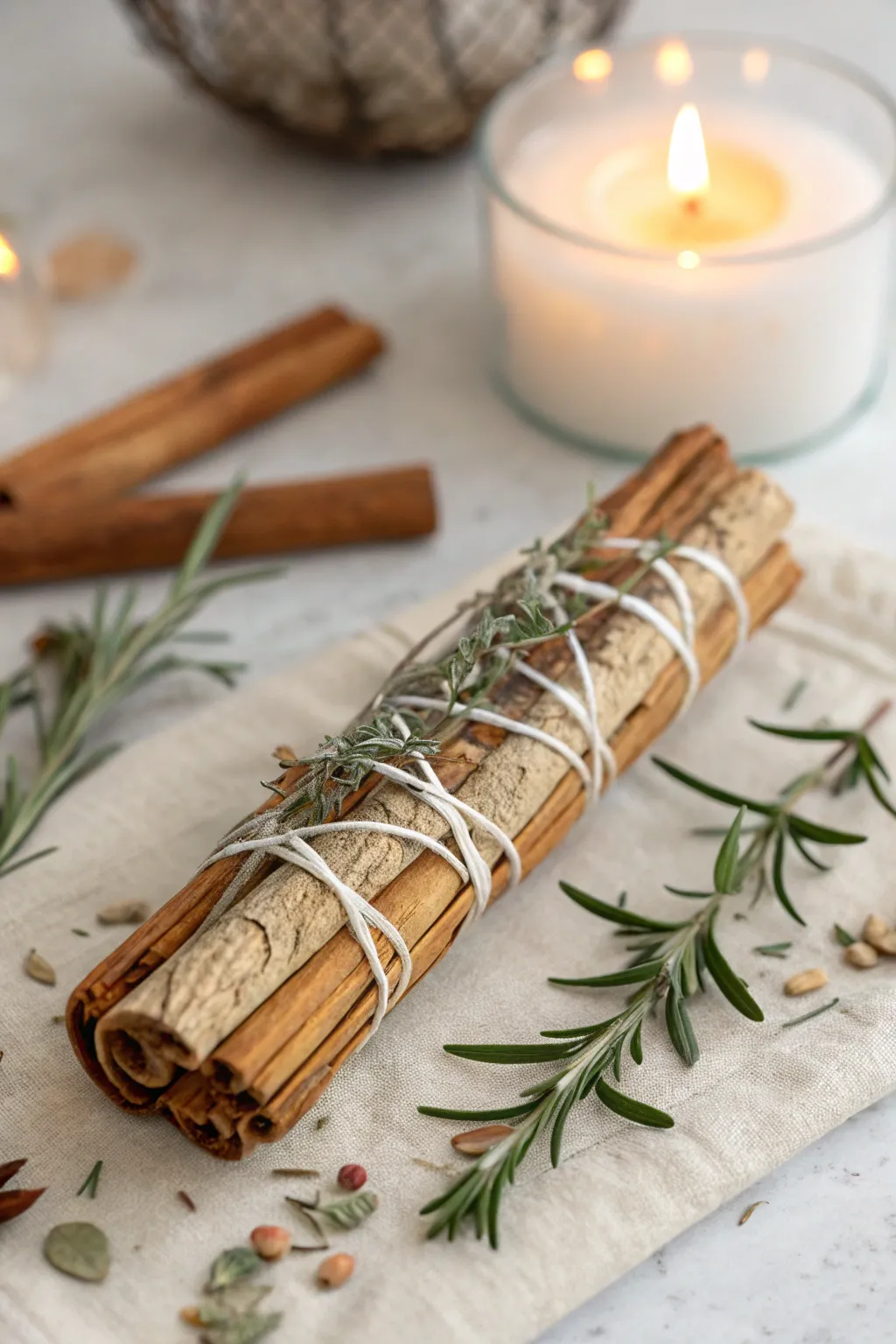 Crafted with care: Cinnamon stick fire starters that bring warmth and aroma to any setting.