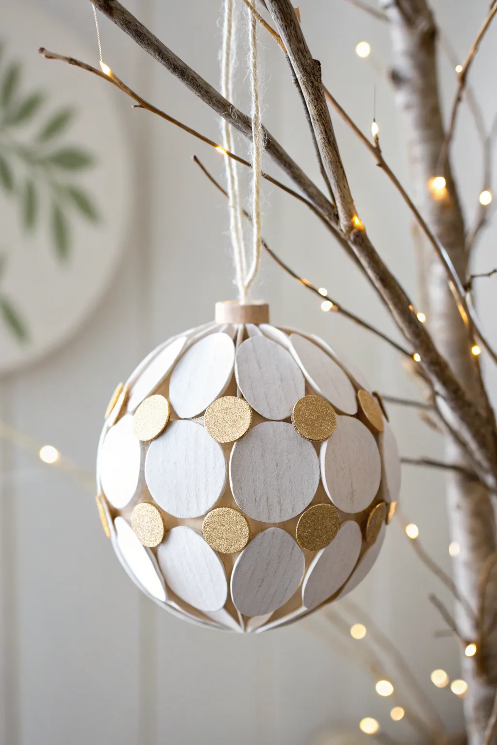 Elevate your holiday decor with minimalist charm: circle sticker ornaments that blend simplicity with festive flair.