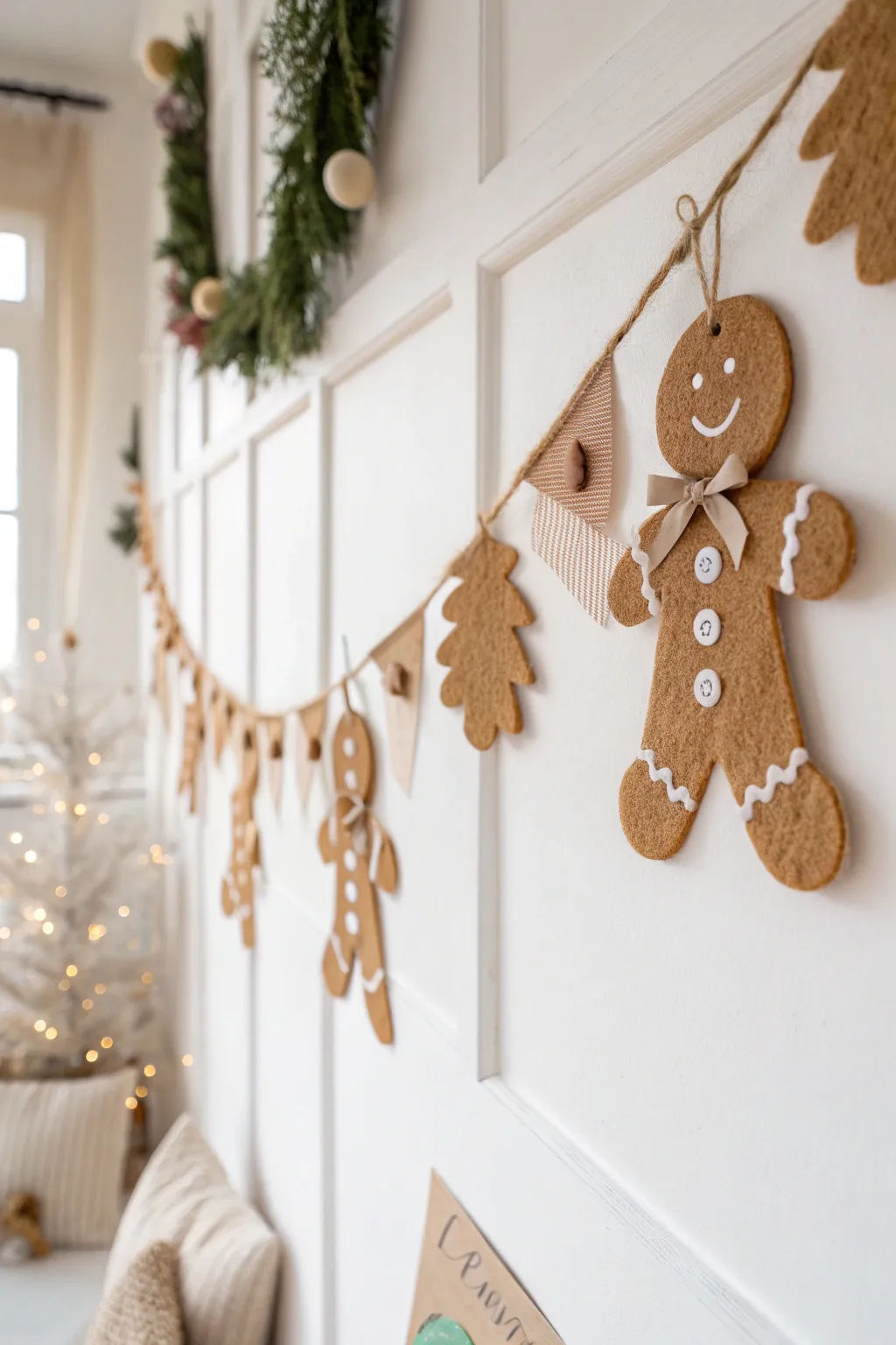Add a touch of festive charm to your classroom with this beautifully crafted gingerbread man garland.