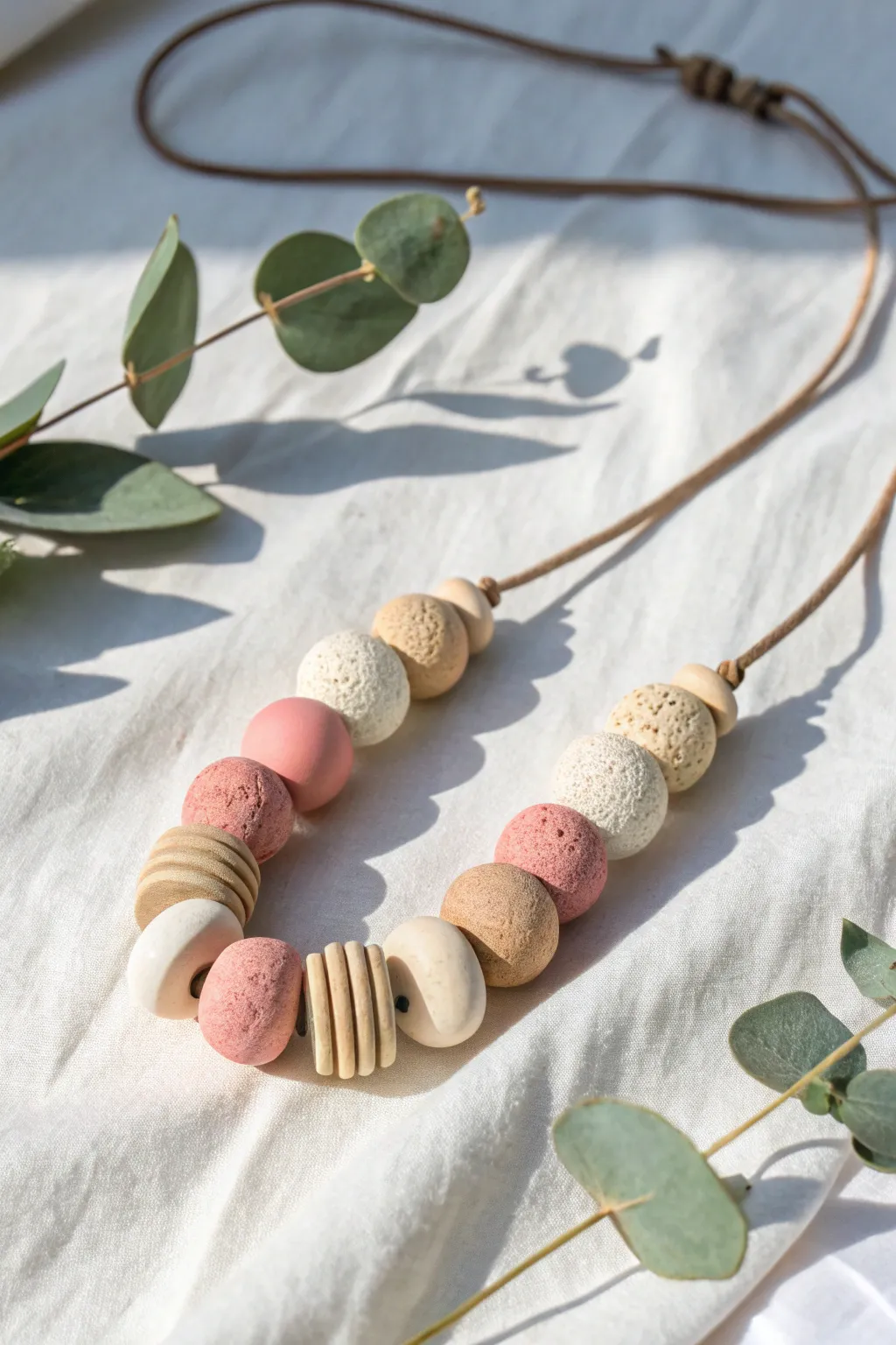 Elevate your style with layers of textured clay beads, a perfect blend of simplicity and handcrafted artistry.