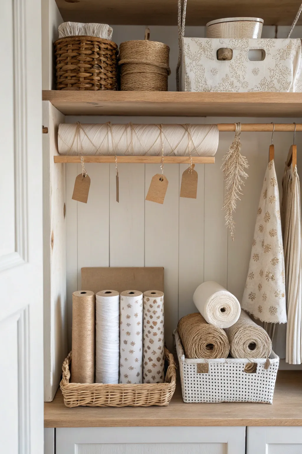 Transform your closet into a chic wrap station and simplify your holiday prep with style and ease.
