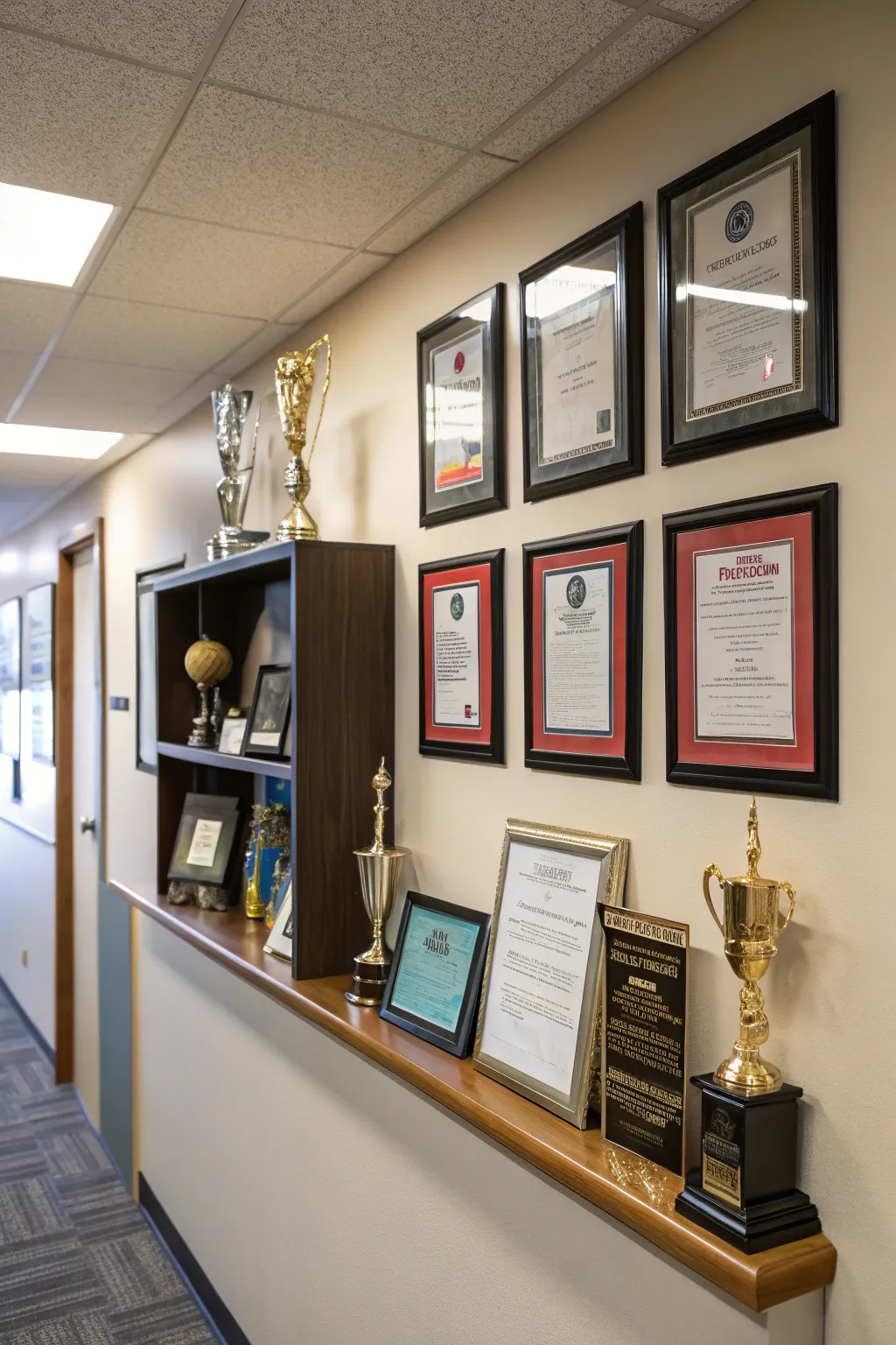 A success corner celebrates personal achievements.
