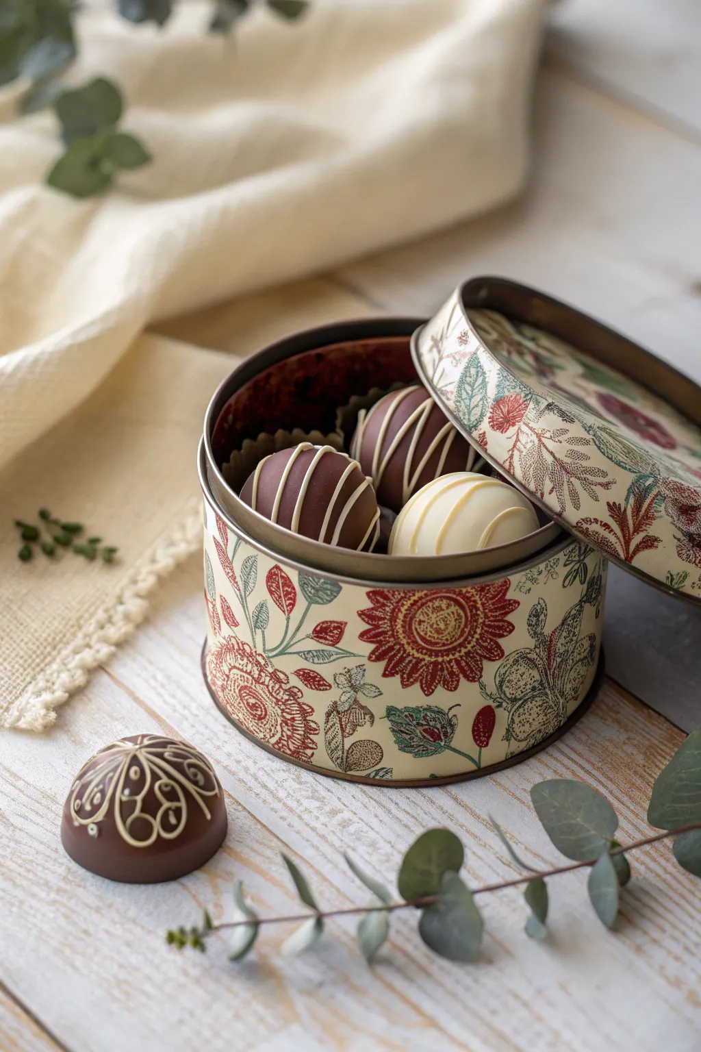 Discover the charm of nostalgia with cocoa bombs in exquisite vintage tins. Perfect for a thoughtful and stylish gift.