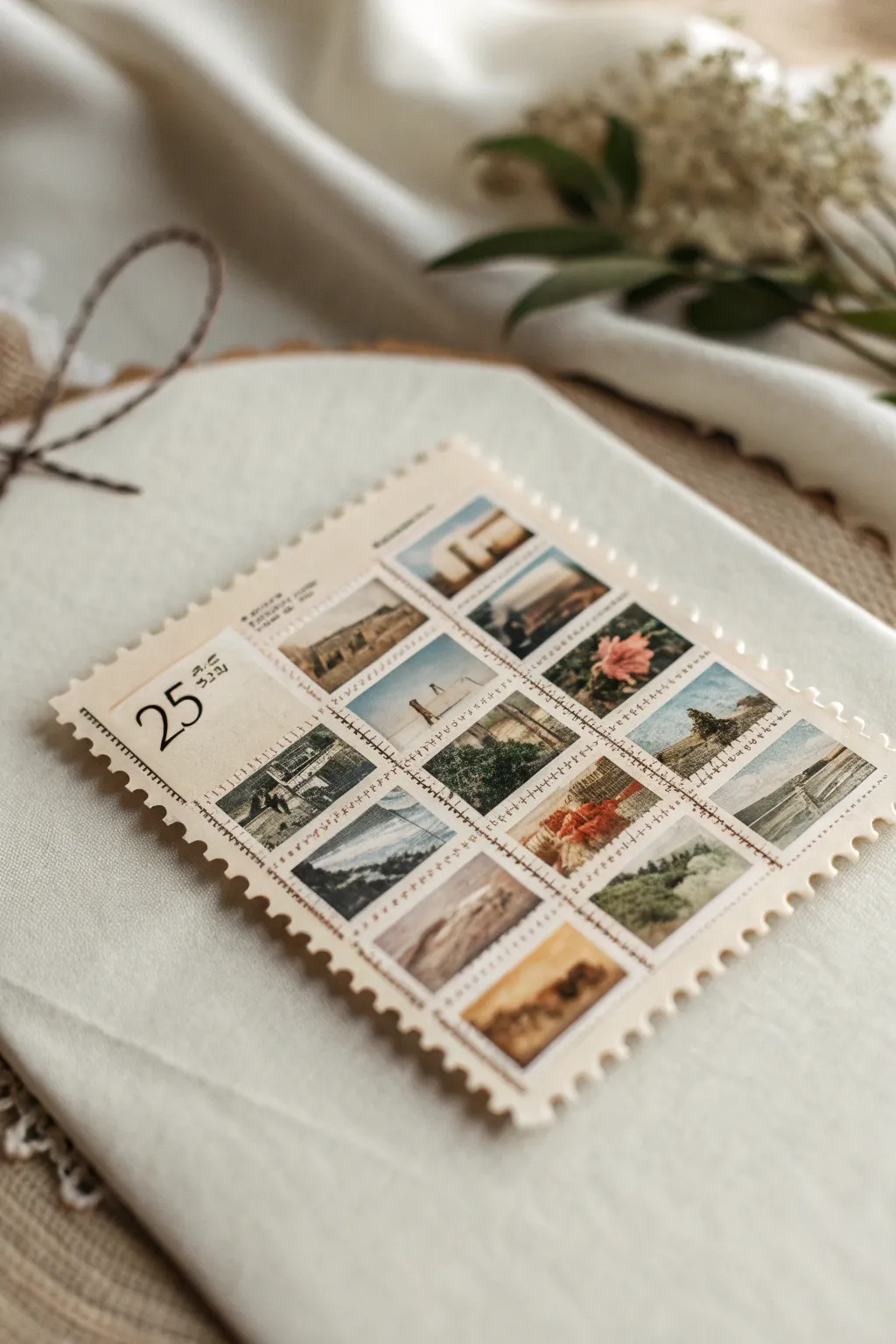 Transform your memories into a work of art with a stunning postage stamp collage.