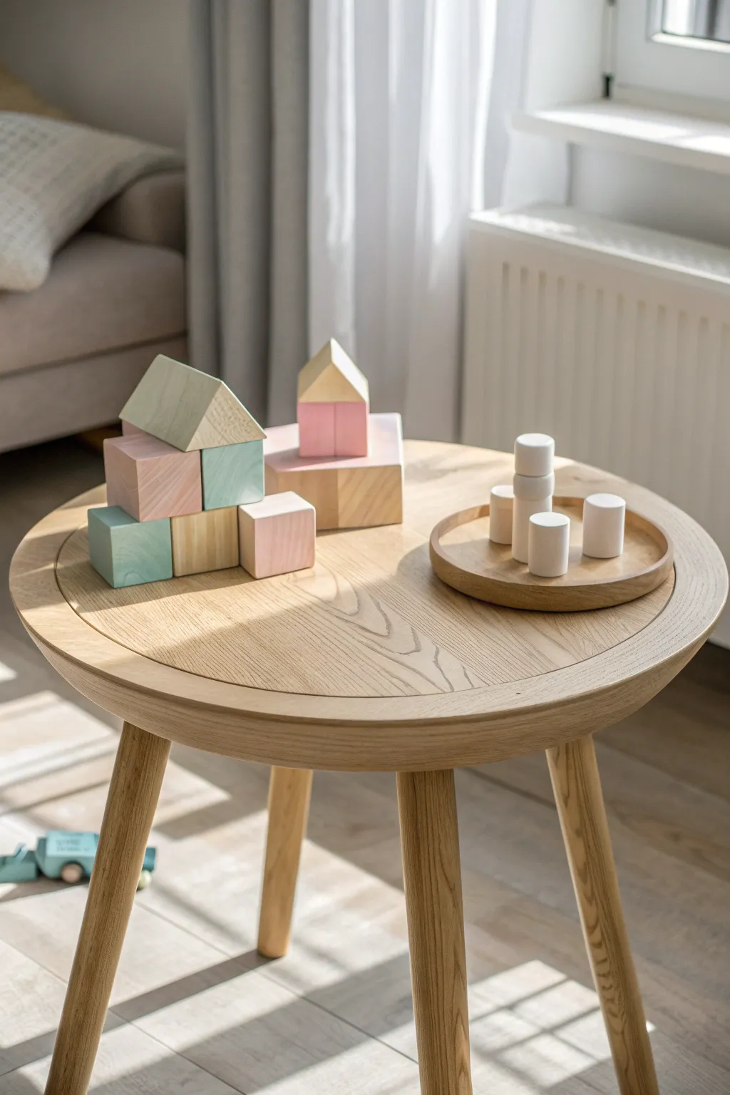 Explore creativity and color with a charming light table setup for little builders.