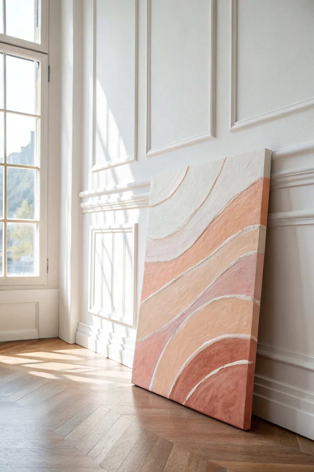 Embrace the elegance of simplicity with peachy abstracts that bring a modern twist to minimalist decor.