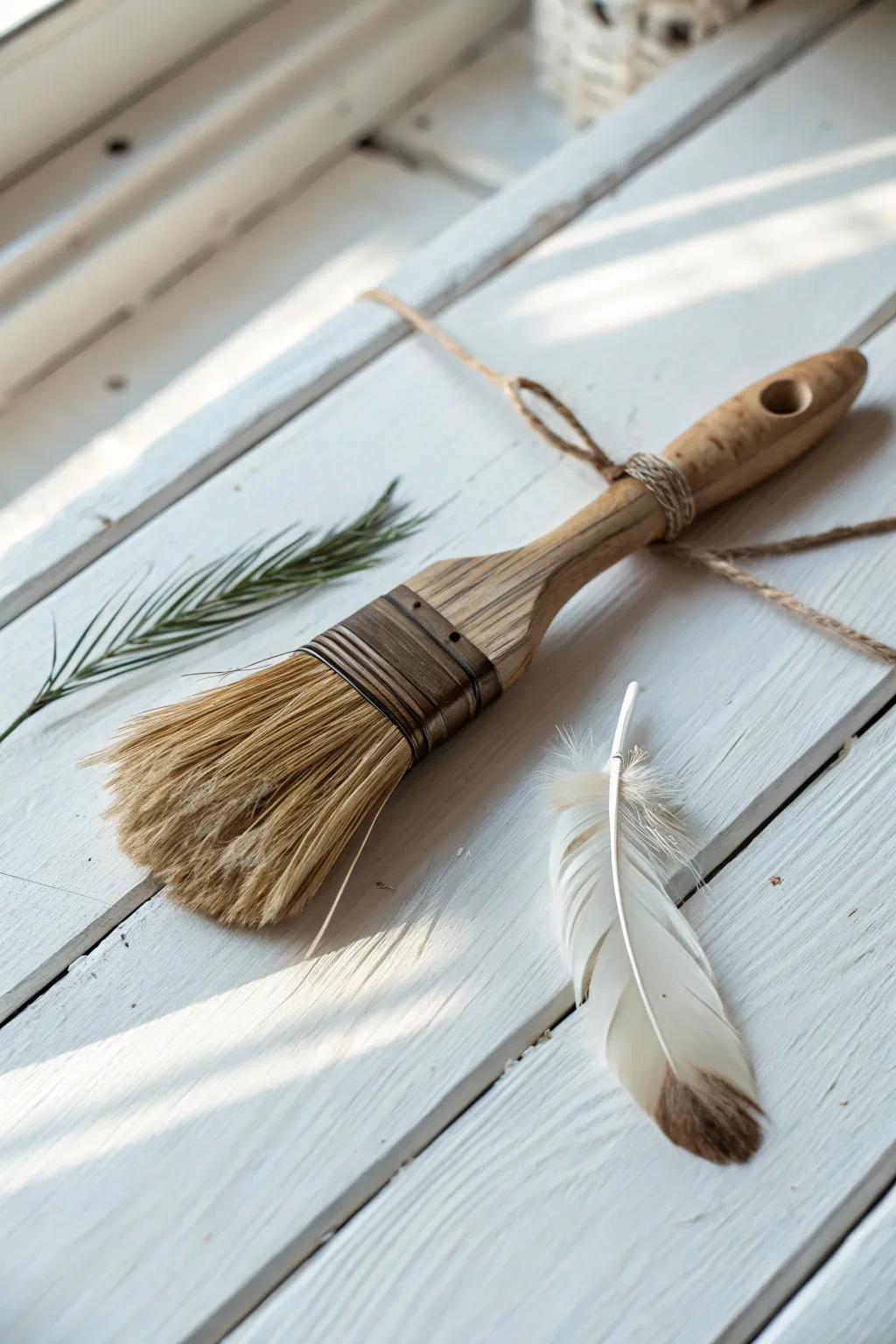Embrace the art of nature: Craft your own brush for a unique painting experience.