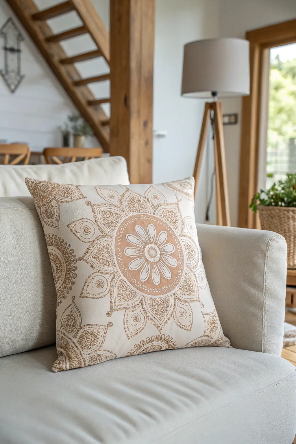 Transform your space with the subtle elegance of stenciled pillow covers, where Scandinavian simplicity meets boho charm.
