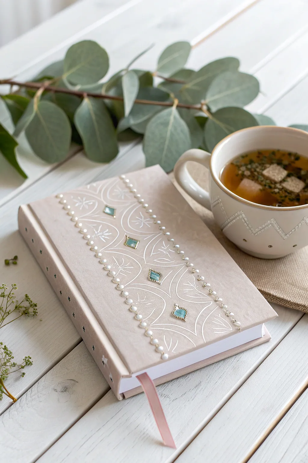 Transform your favorite reads into stunning decor with bejeweled book covers. Perfect for a cozy crafting session with friends!