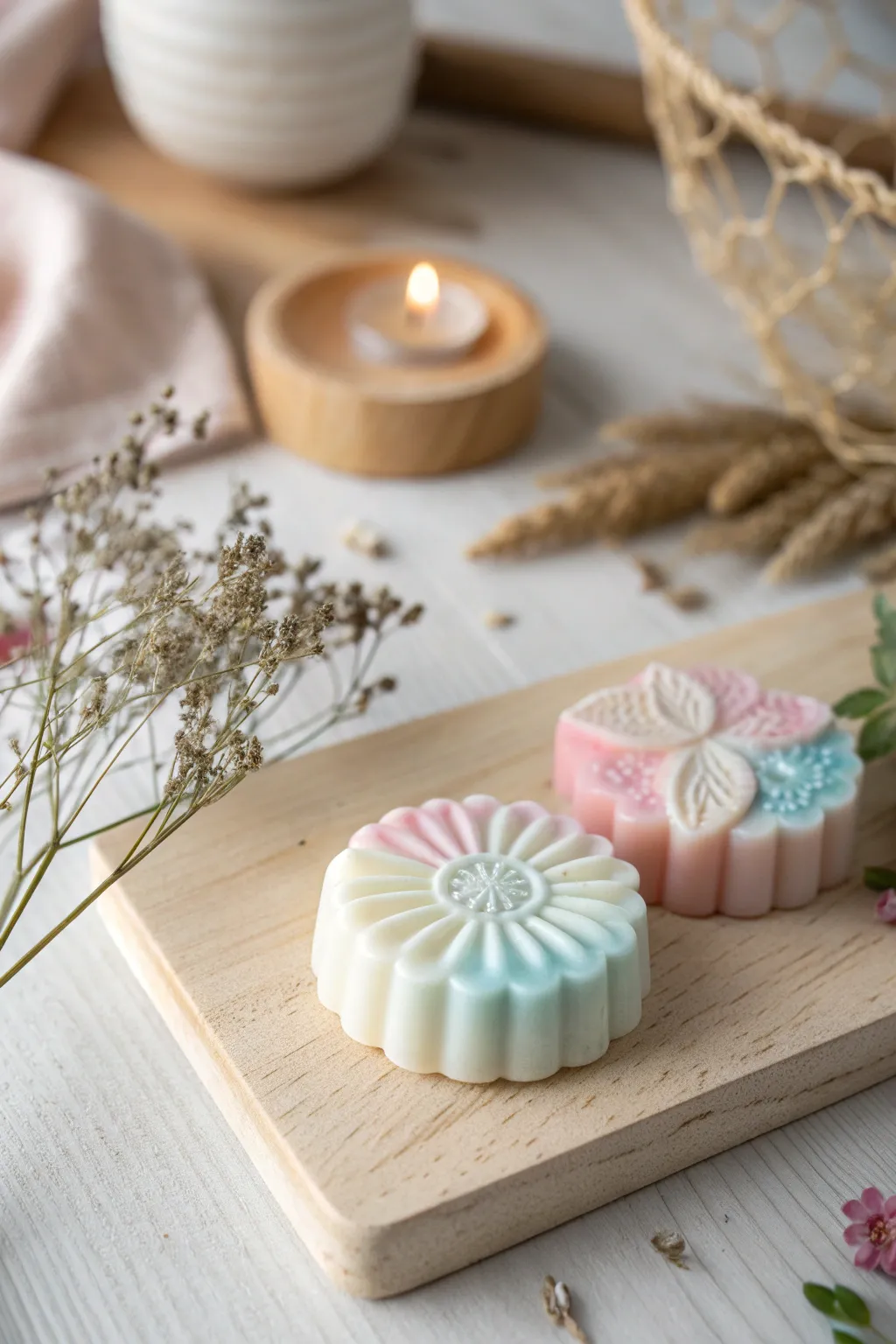 Discover the art of serenity with handcrafted soy wax melts, where fragrance meets minimalist beauty.