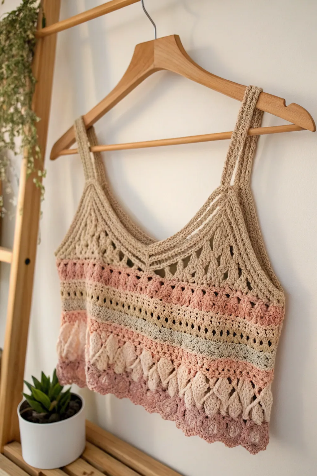 Craft your style sustainably with this eco-friendly crochet top, where every stitch tells a story of creativity and care.