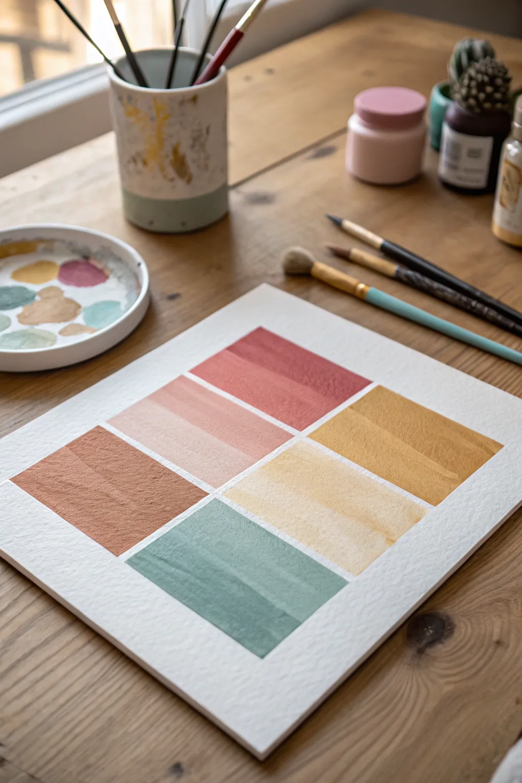 Embrace simplicity with abstract color blocks - a modern masterpiece for your minimalist space. 🎨✨ #ScandiBoho #ArtInspiration