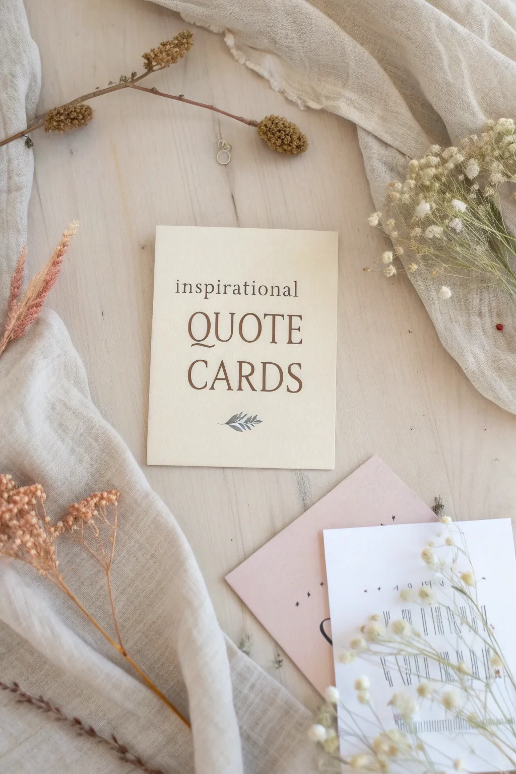Infuse your space with positivity and style with these inspirational quote cards. Perfect for adding a touch of elegance and motivation to any corner.