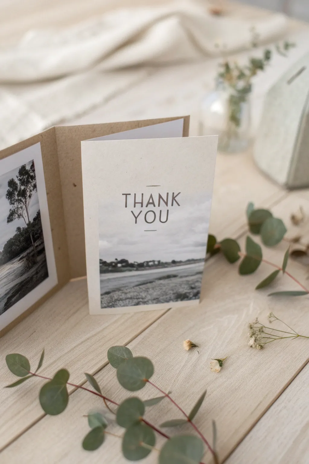 Capture heartfelt gratitude with timeless photo memories in your thank you cards.