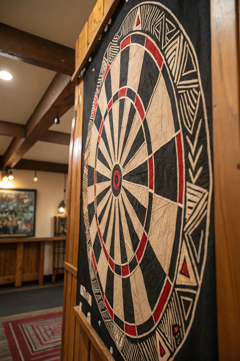 Transform your game room with this stunning handcrafted canvas protector, where artistry meets functionality.