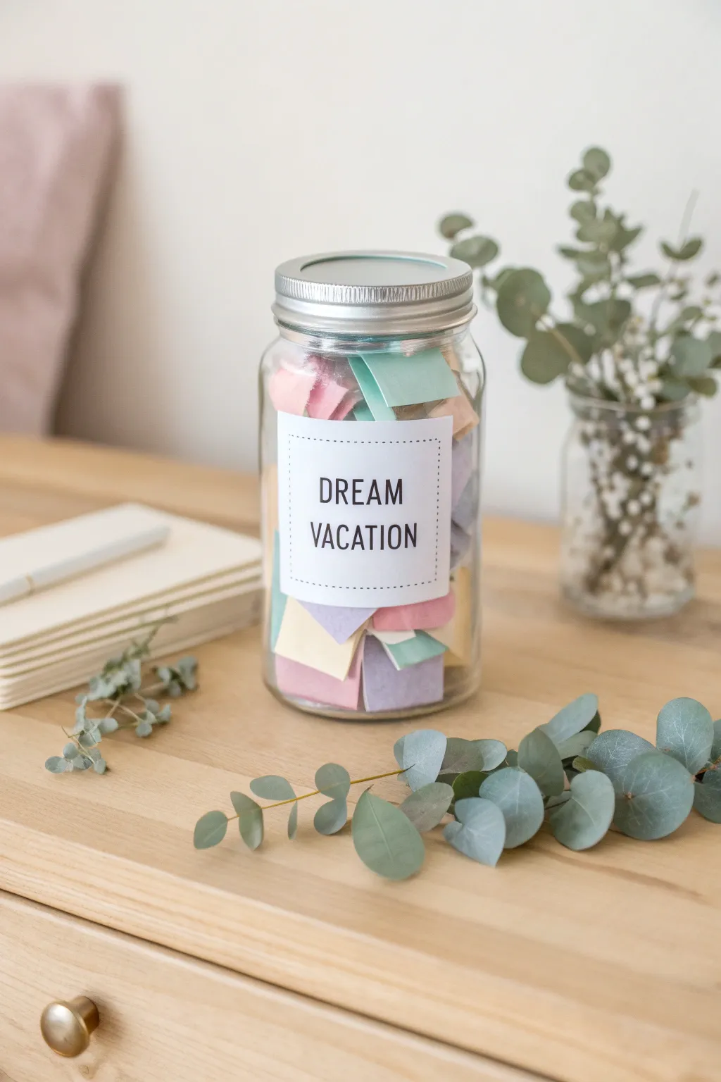 Capture your wanderlust one note at a time with our Dream Vacation jar. 🌿✨ #TravelInspiration #MinimalistDreams