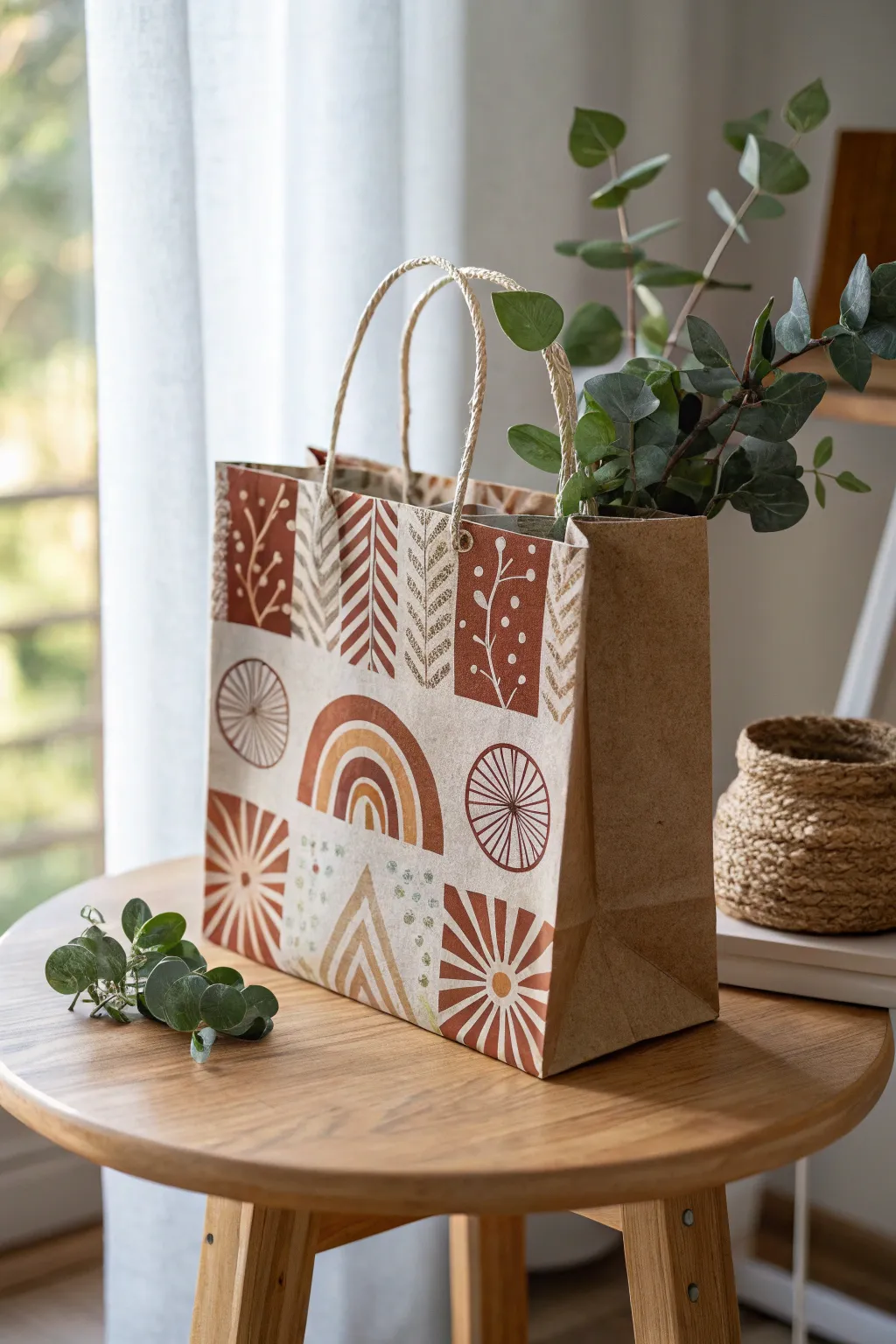 Elevate your gift-giving with bold block printing for a chic, artisanal look.