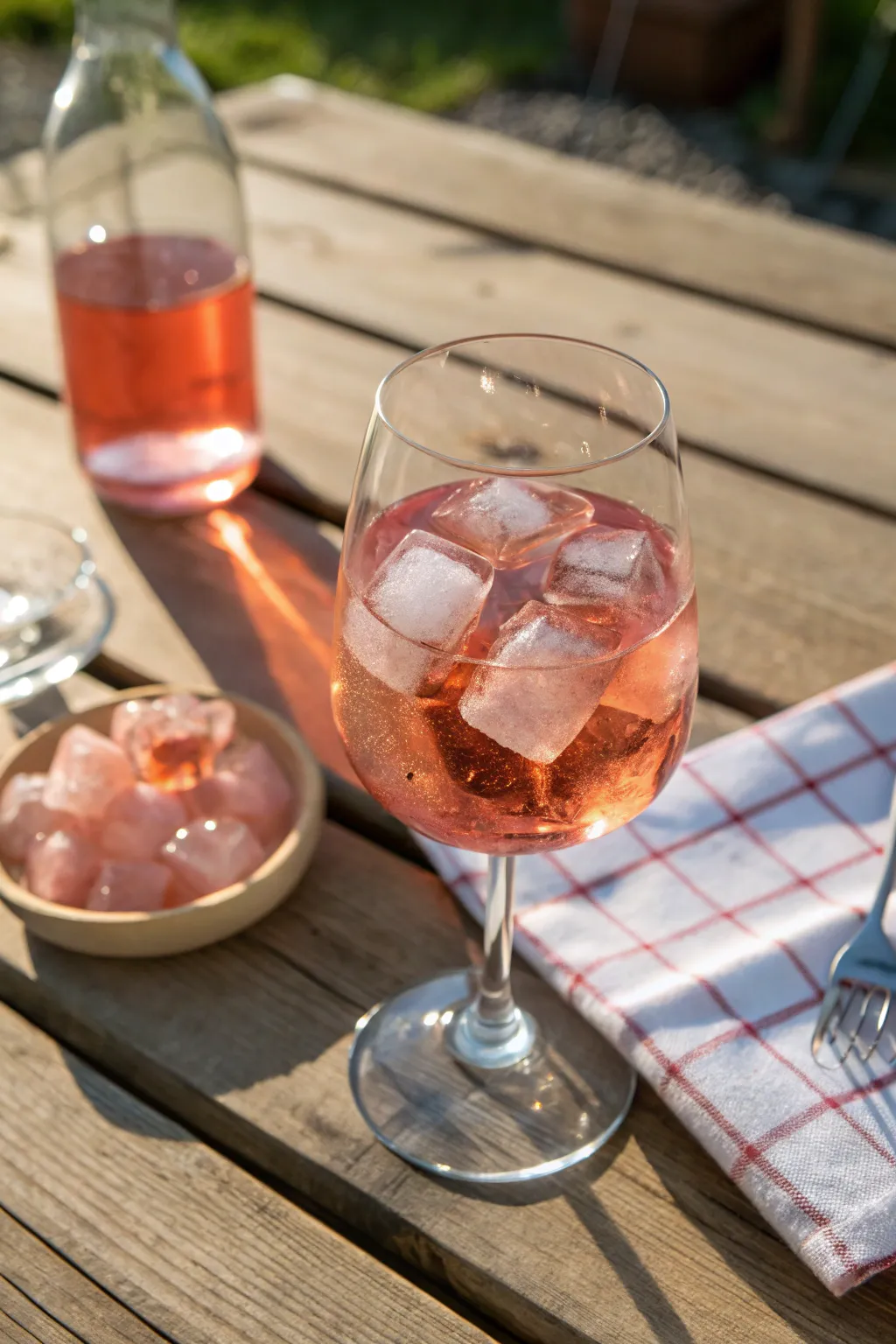 Wine ice cubes keep your drink chilled without dilution.